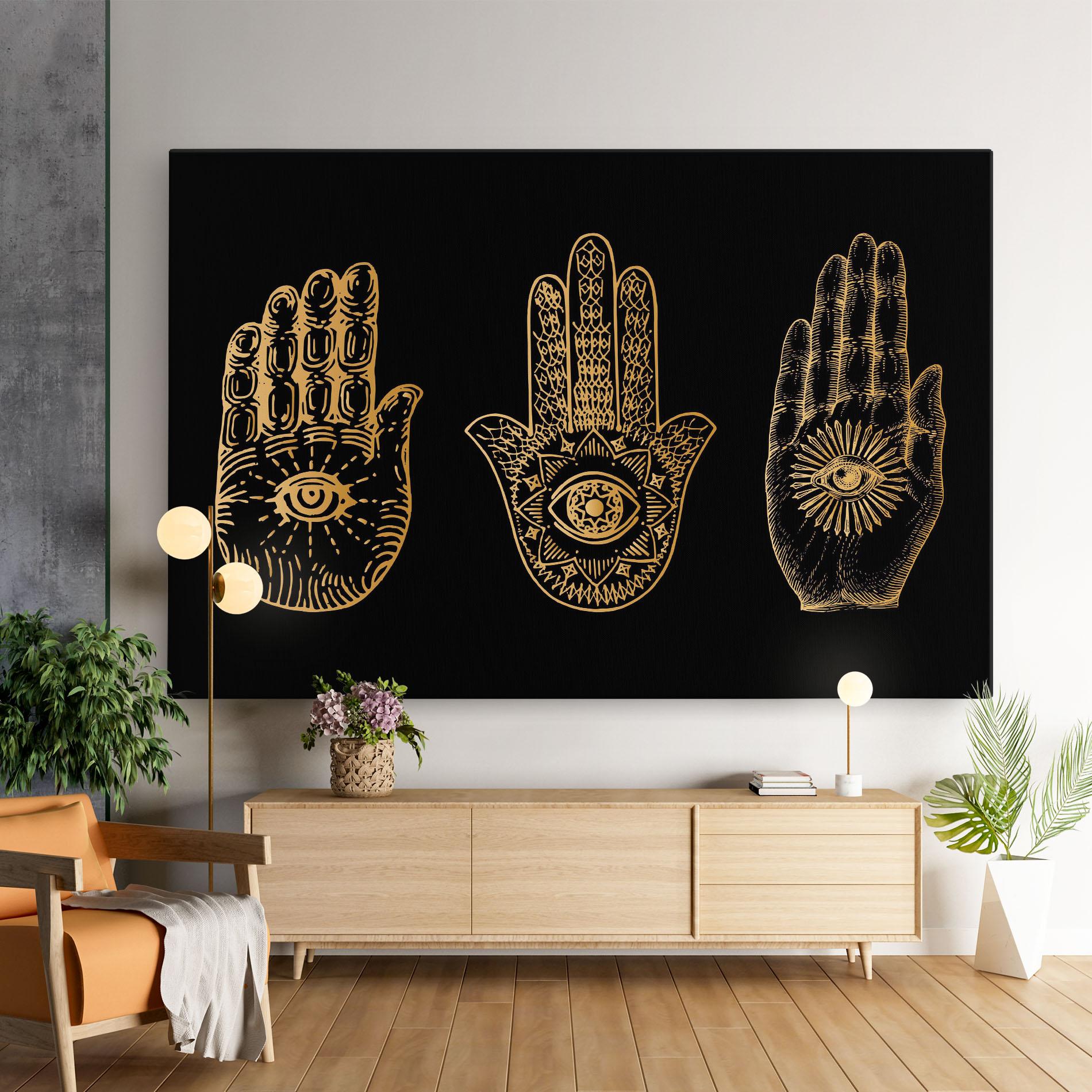 Leinwandbild Witch Gold Hands mockup 9