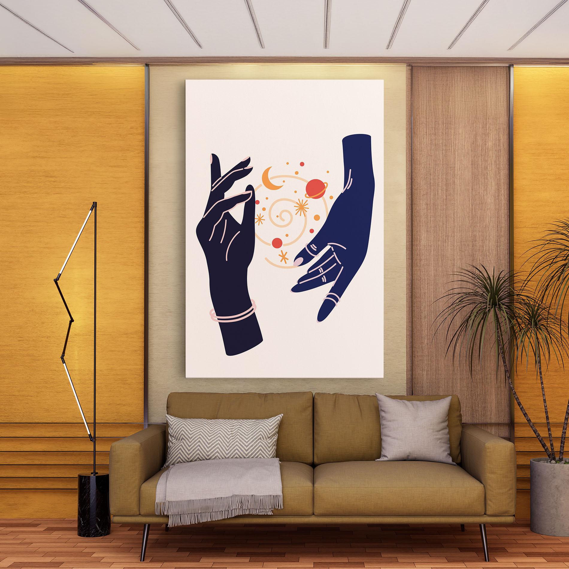 Leinwandbild Magic Purple Hands mockup 9