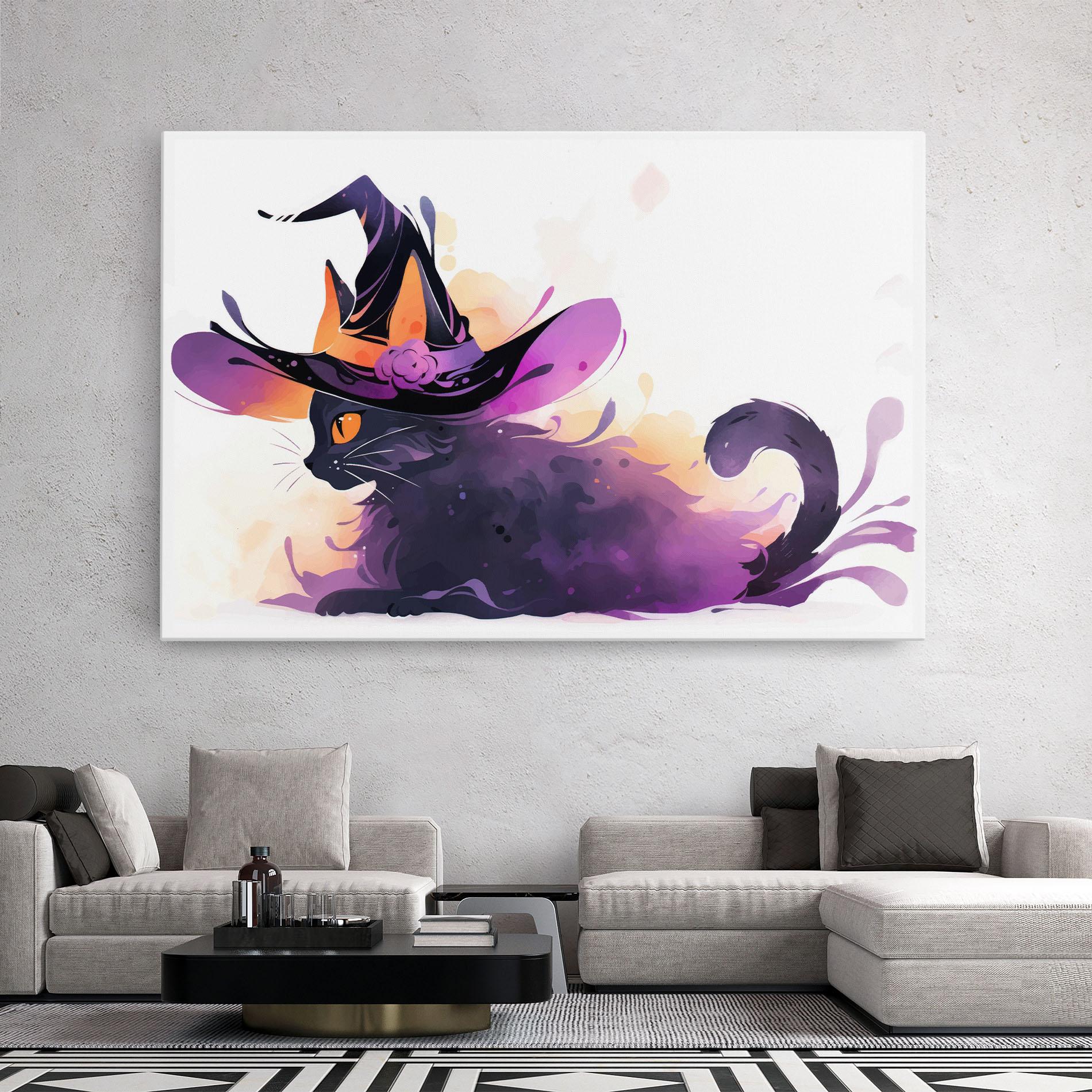 Leinwandbild Cat Witch mockup 2