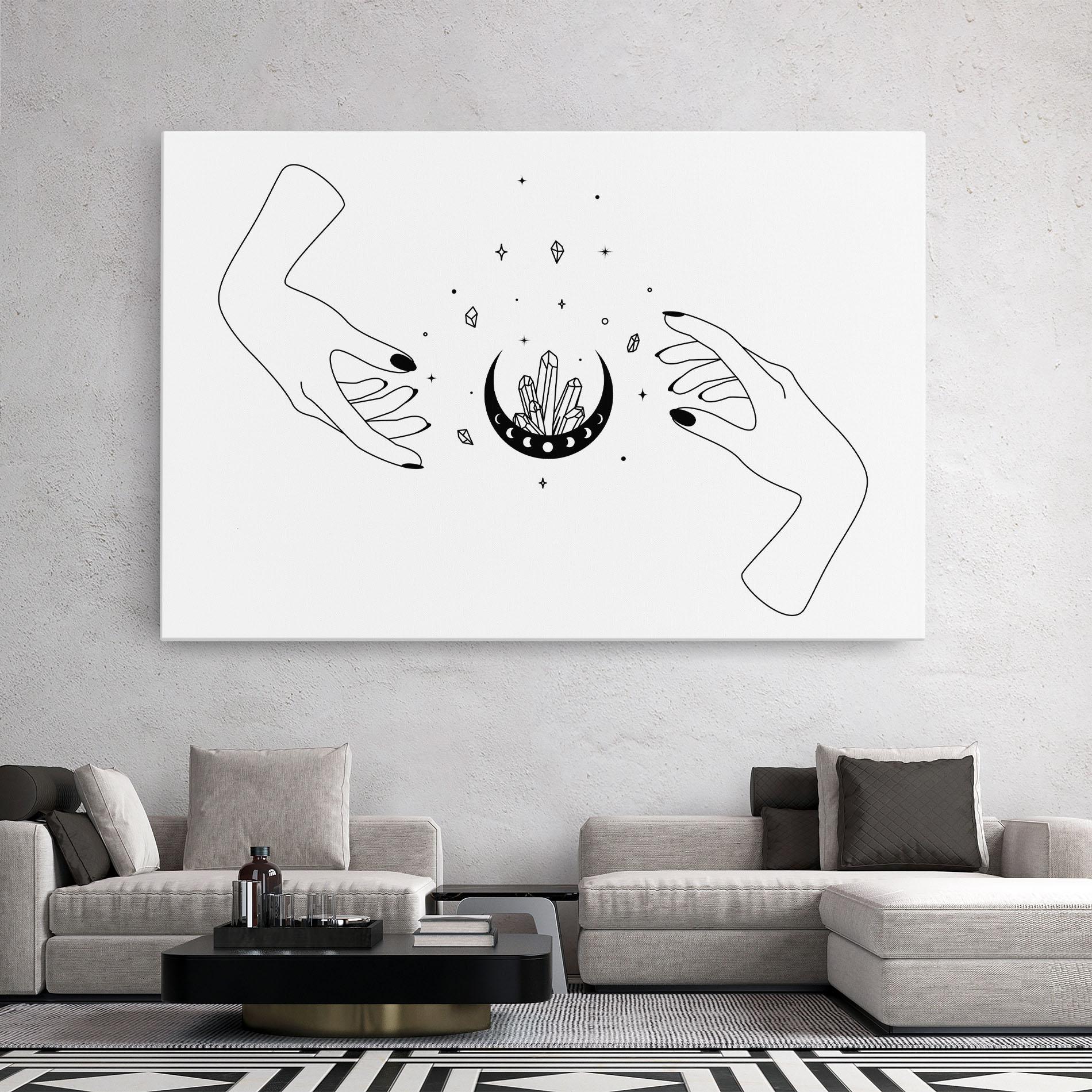 Leinwandbild Crystal Hand mockup 2