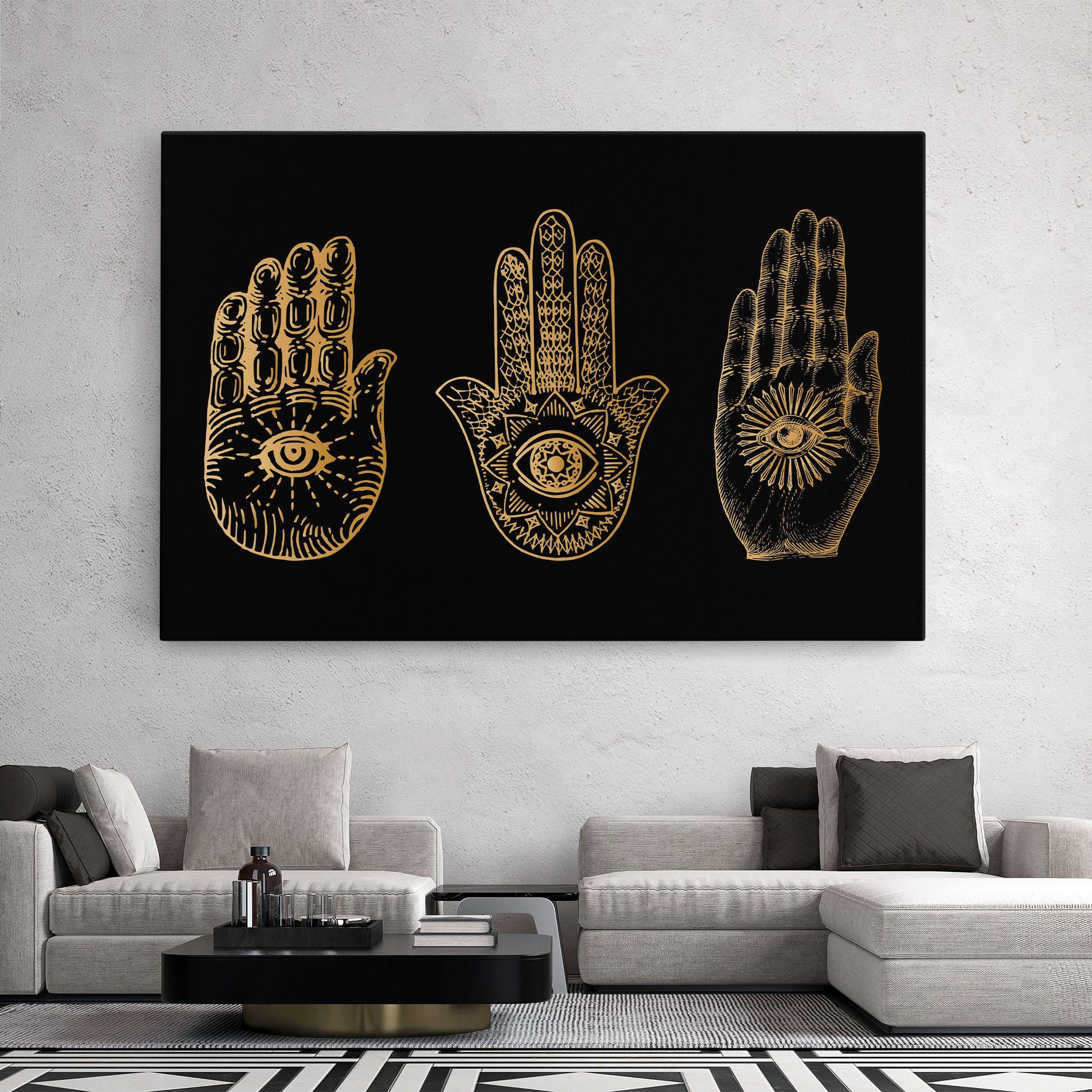 Leinwandbild Witch Gold Hands mockup 2
