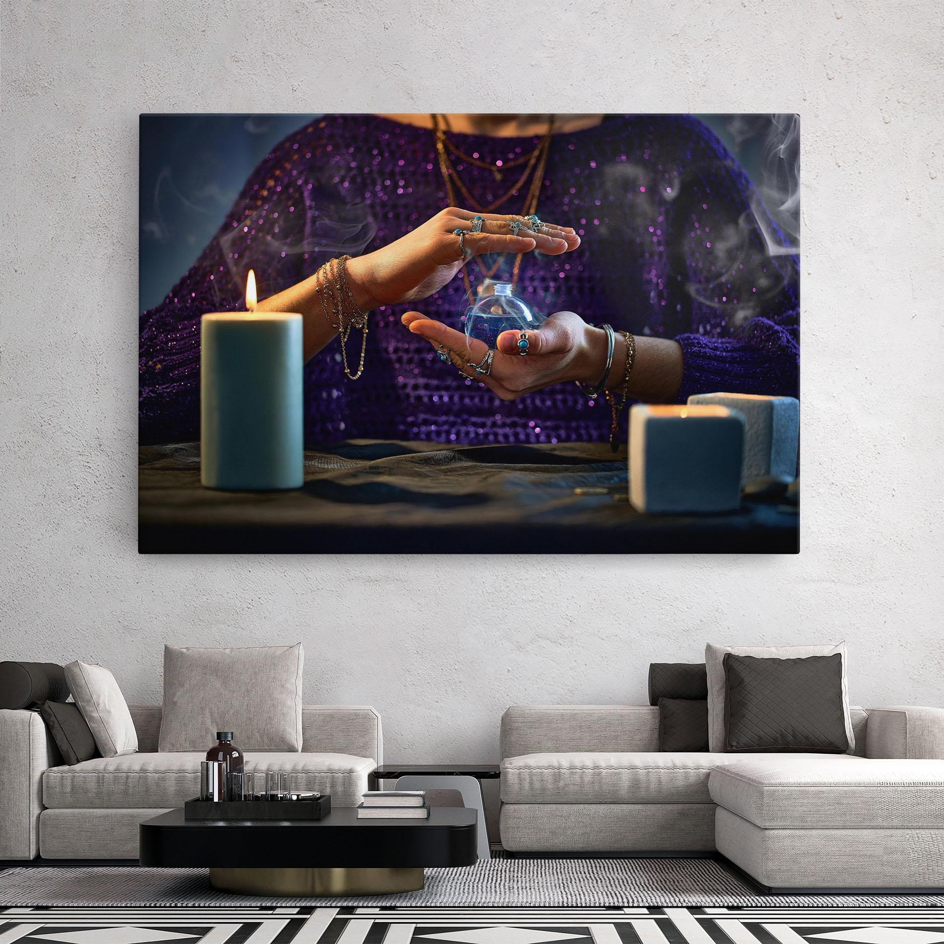 Leinwandbild Witch Magic Smoke mockup 2