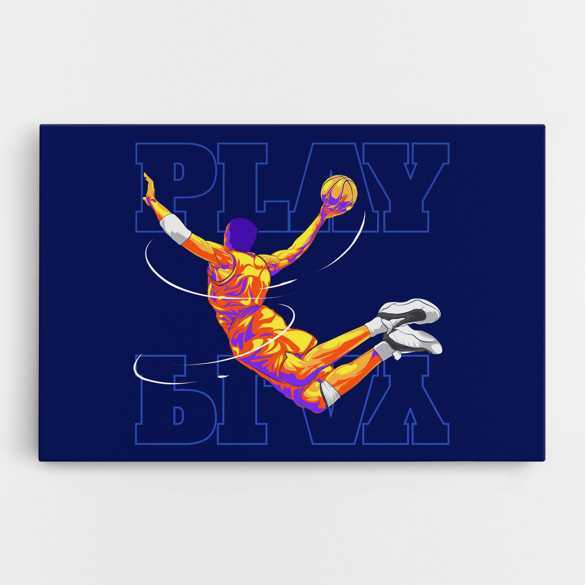 Leinwandbild Basketball Blue mockup 0