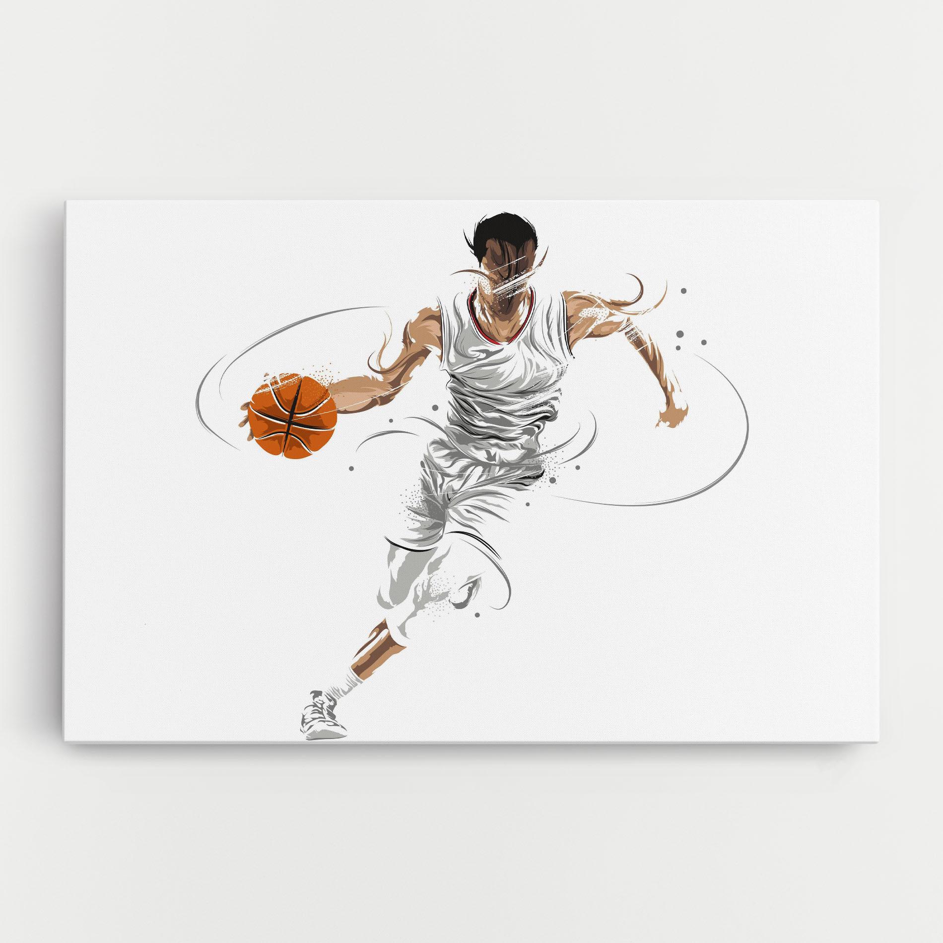 Leinwandbild Dribbling Basketbal mockup 0