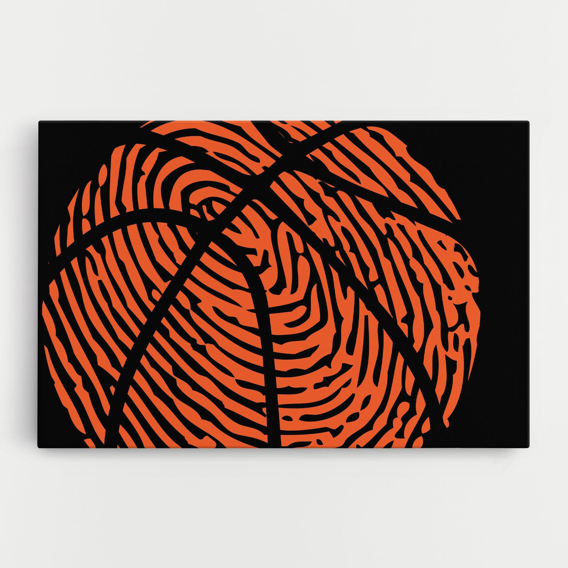 Leinwandbild Fingerprint Basketball mockup 0