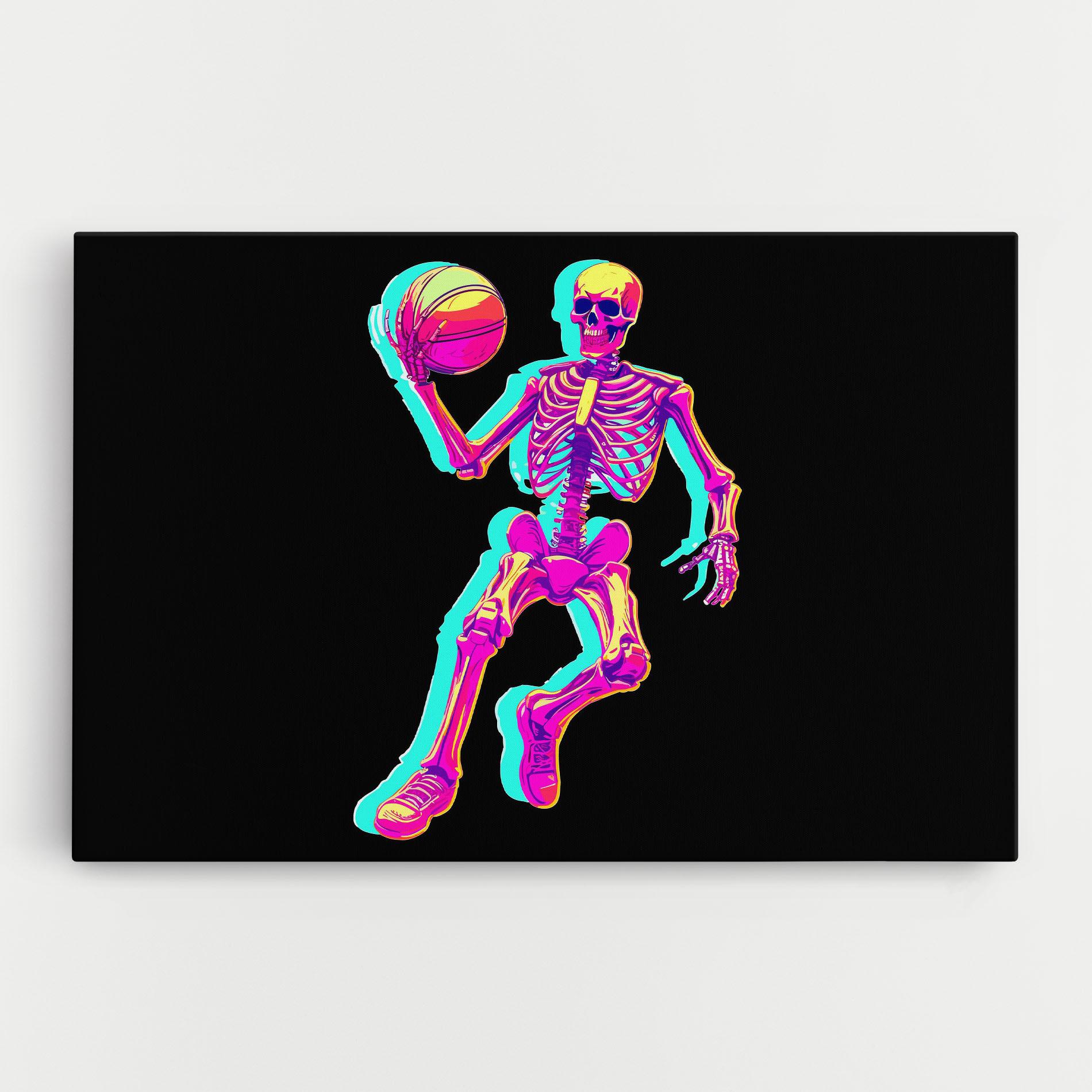 Leinwandbild Skeleton Basketball mockup 0