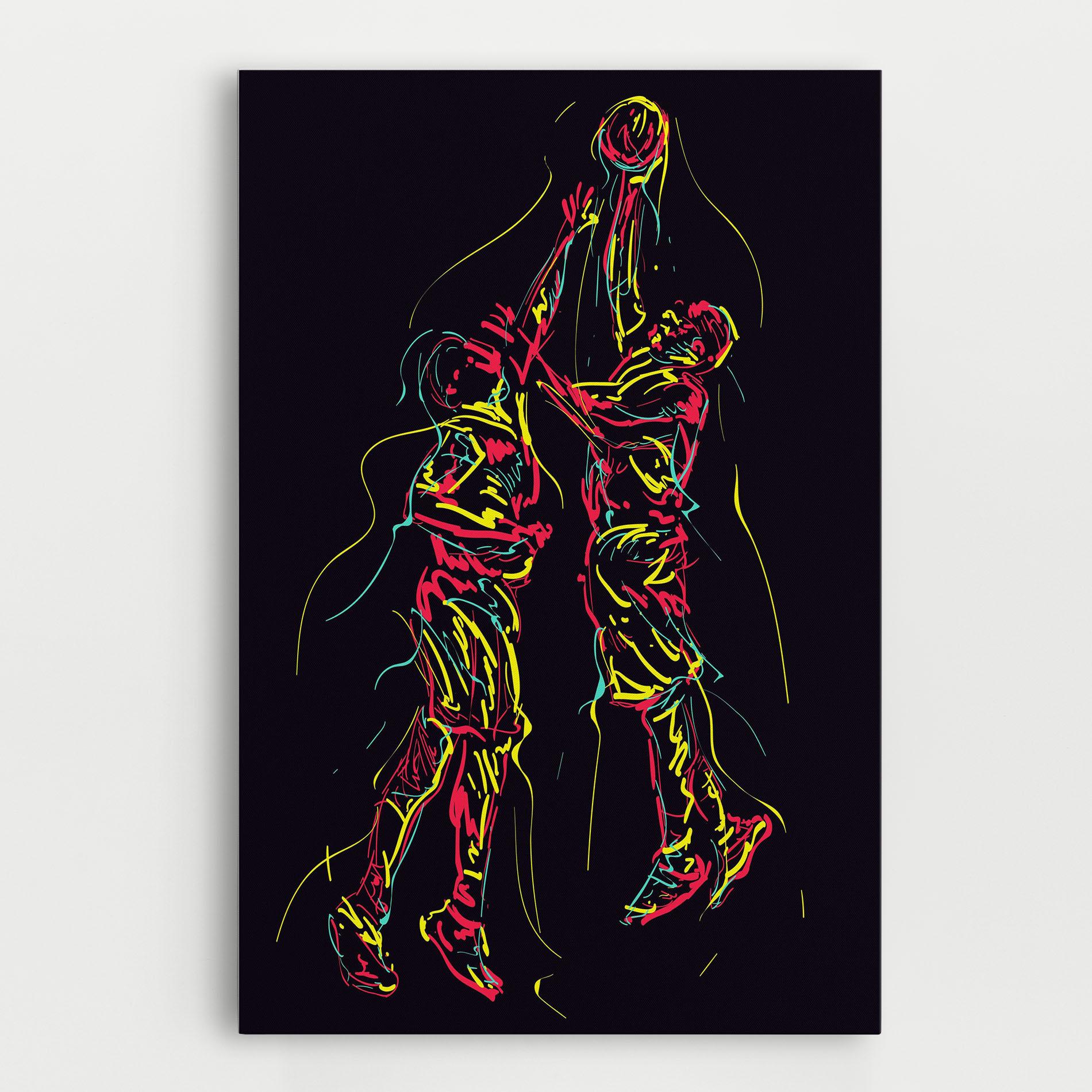 Leinwandbild Basket Line Jump mockup 0