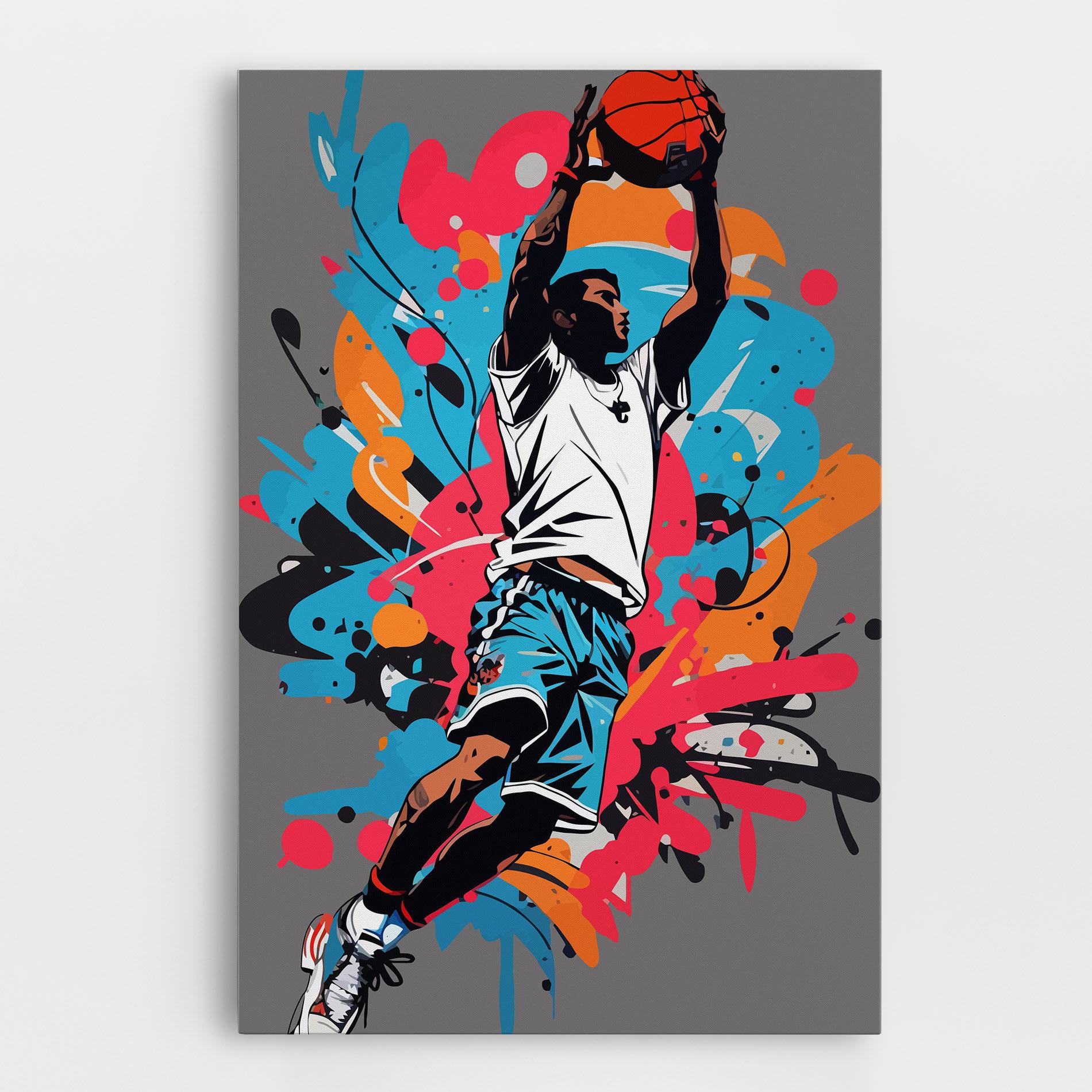 Leinwandbild Blue Red Basket mockup 0