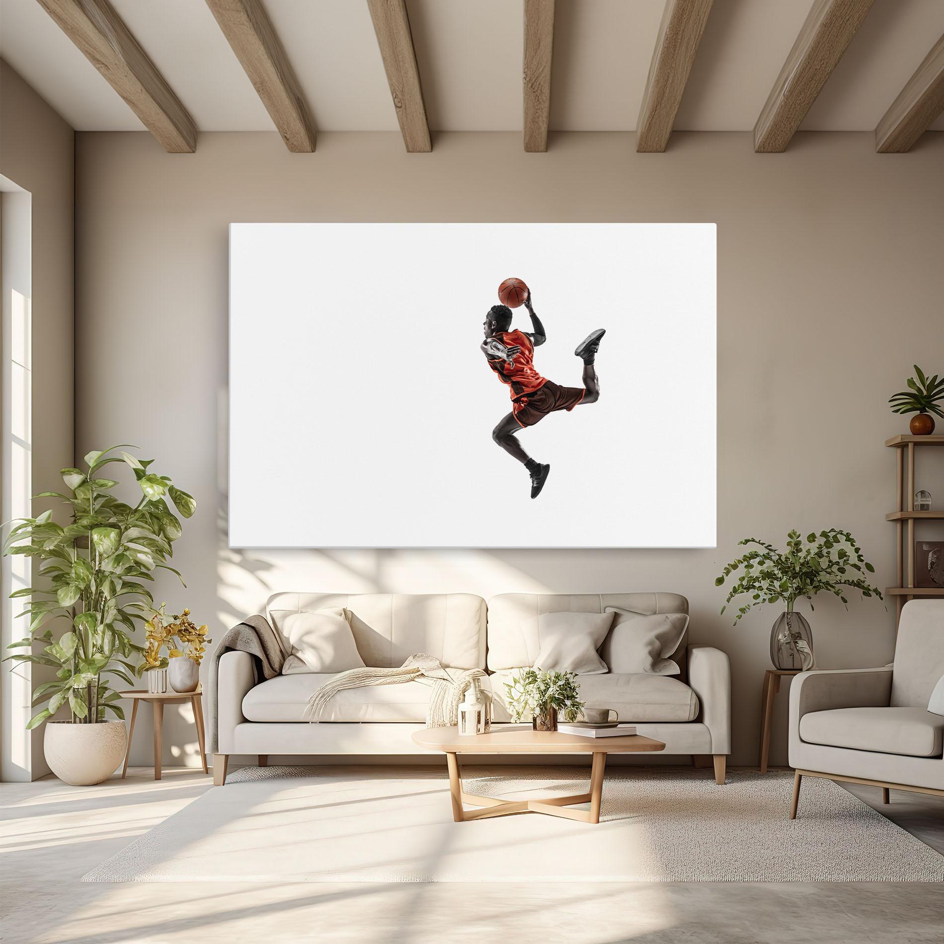 Leinwandbild Basketball Player Flying mockup 6
