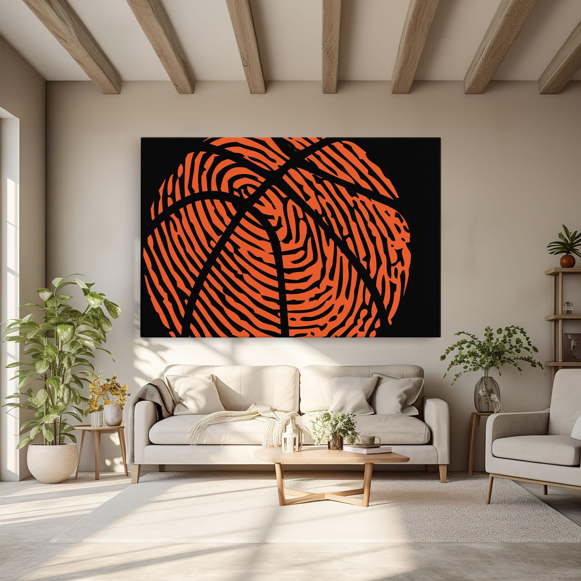 Leinwandbild Fingerprint Basketball mockup 6
