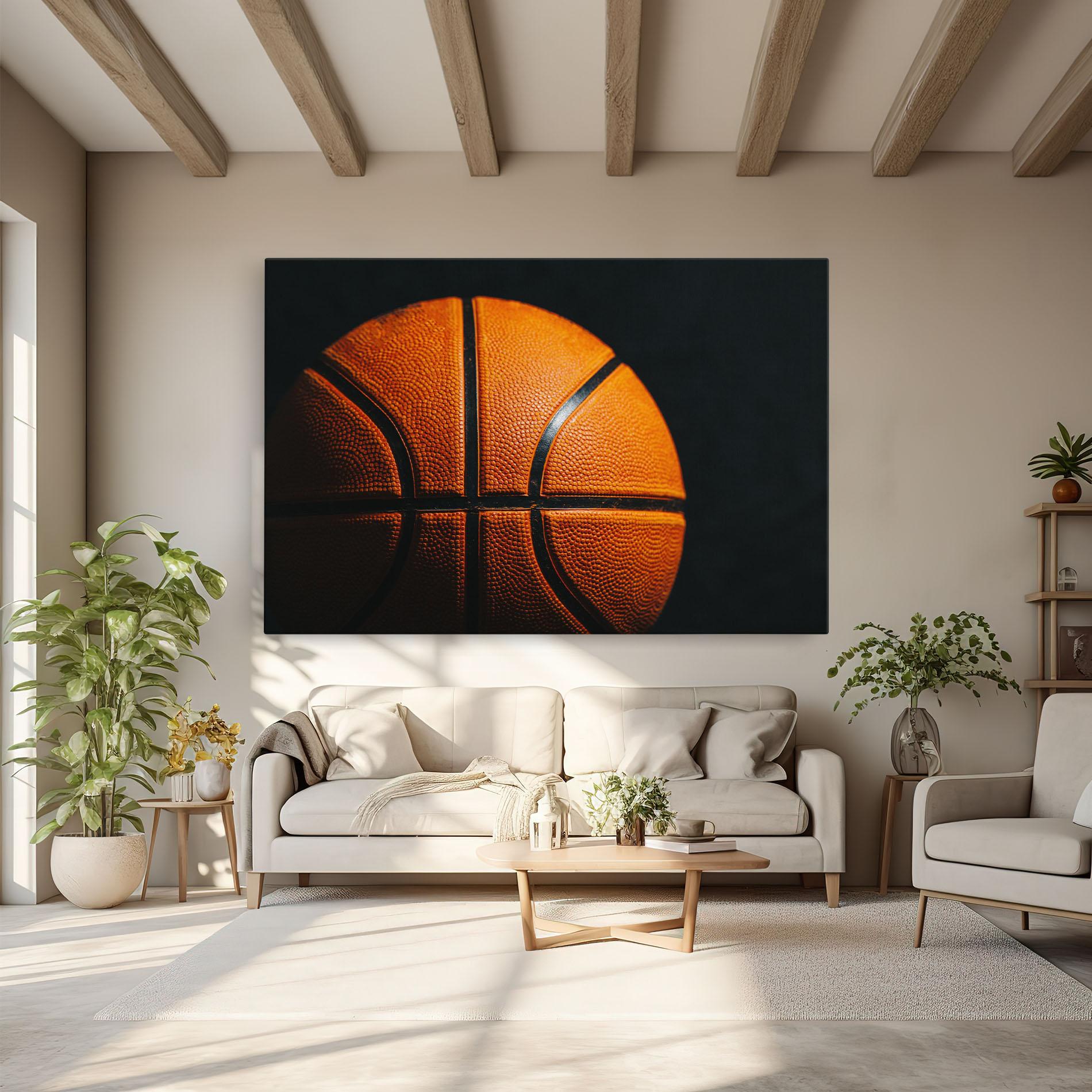 Leinwandbild Orange Basketball mockup 6