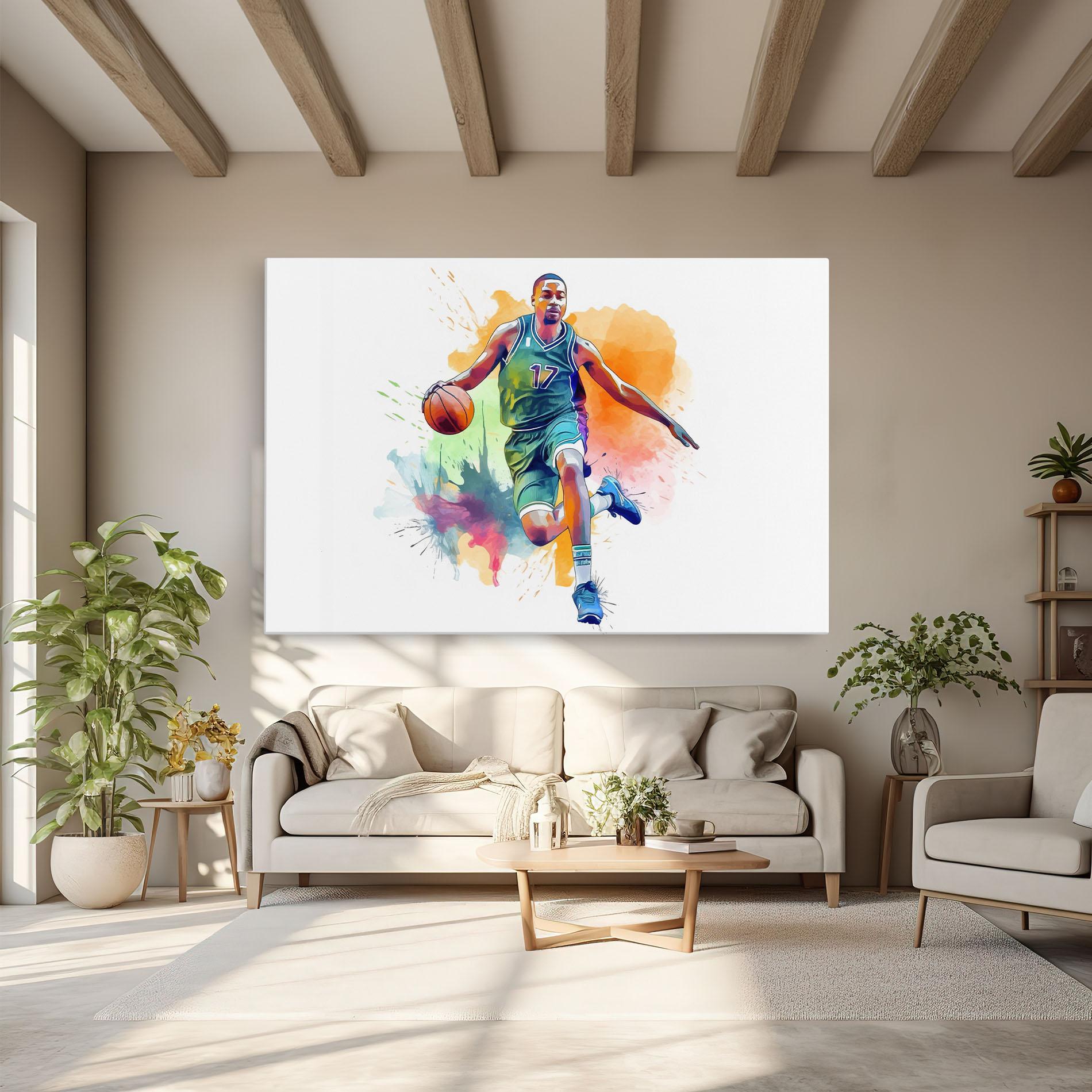 Leinwandbild Playing Basket mockup 6