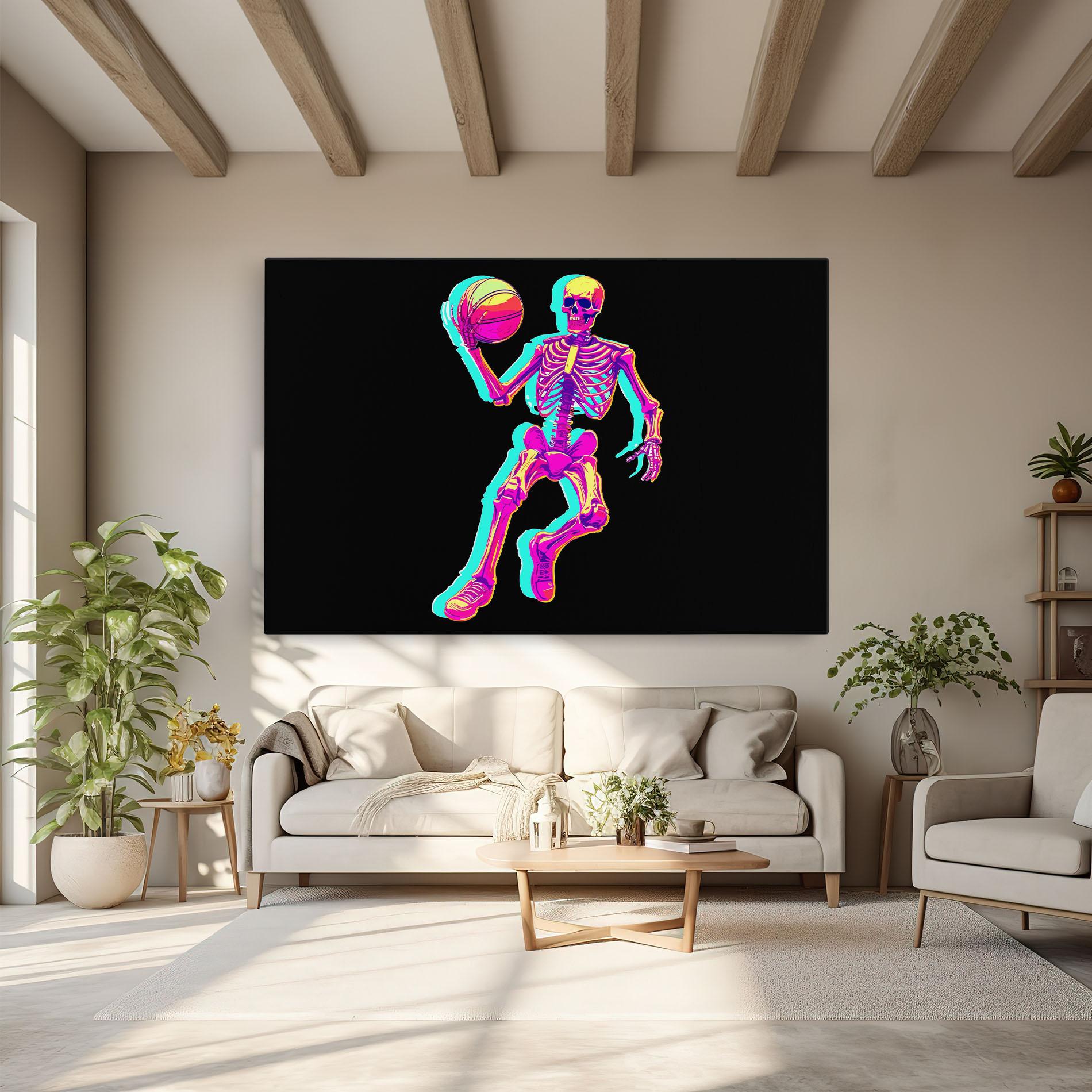 Leinwandbild Skeleton Basketball mockup 6