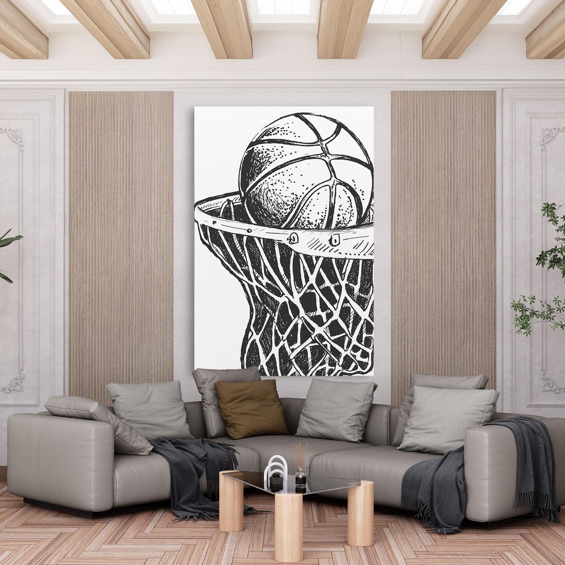 Leinwandbild Basketball Grey Hoop mockup 6