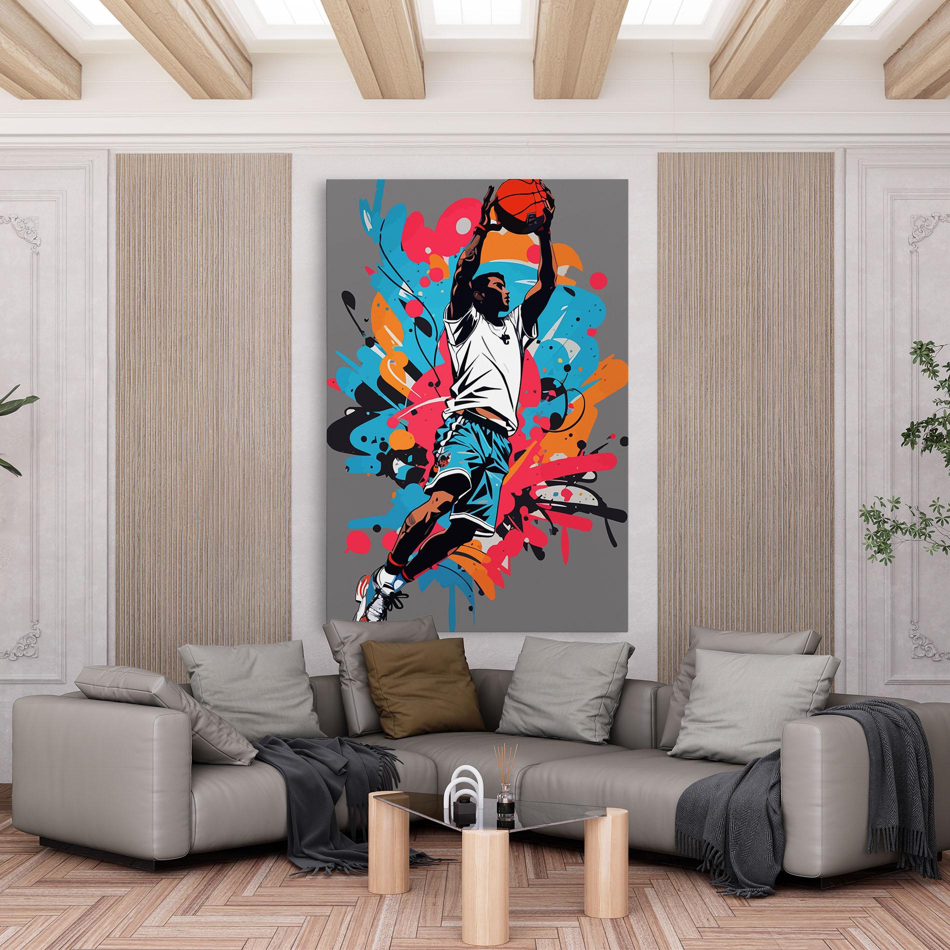 Leinwandbild Blue Red Basket mockup 6