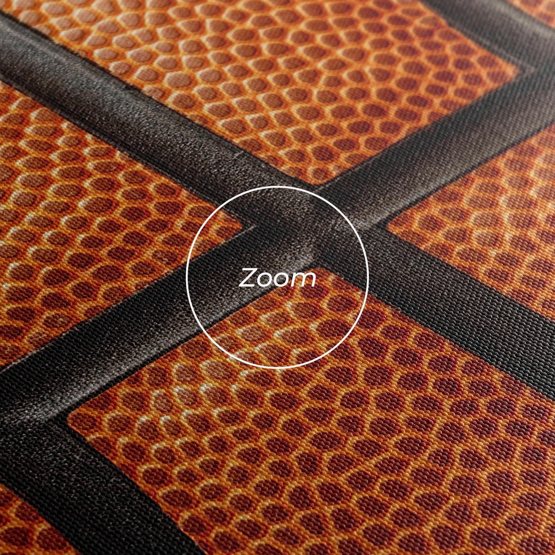Leinwandbild Close Up Leather Basketball mockup 3