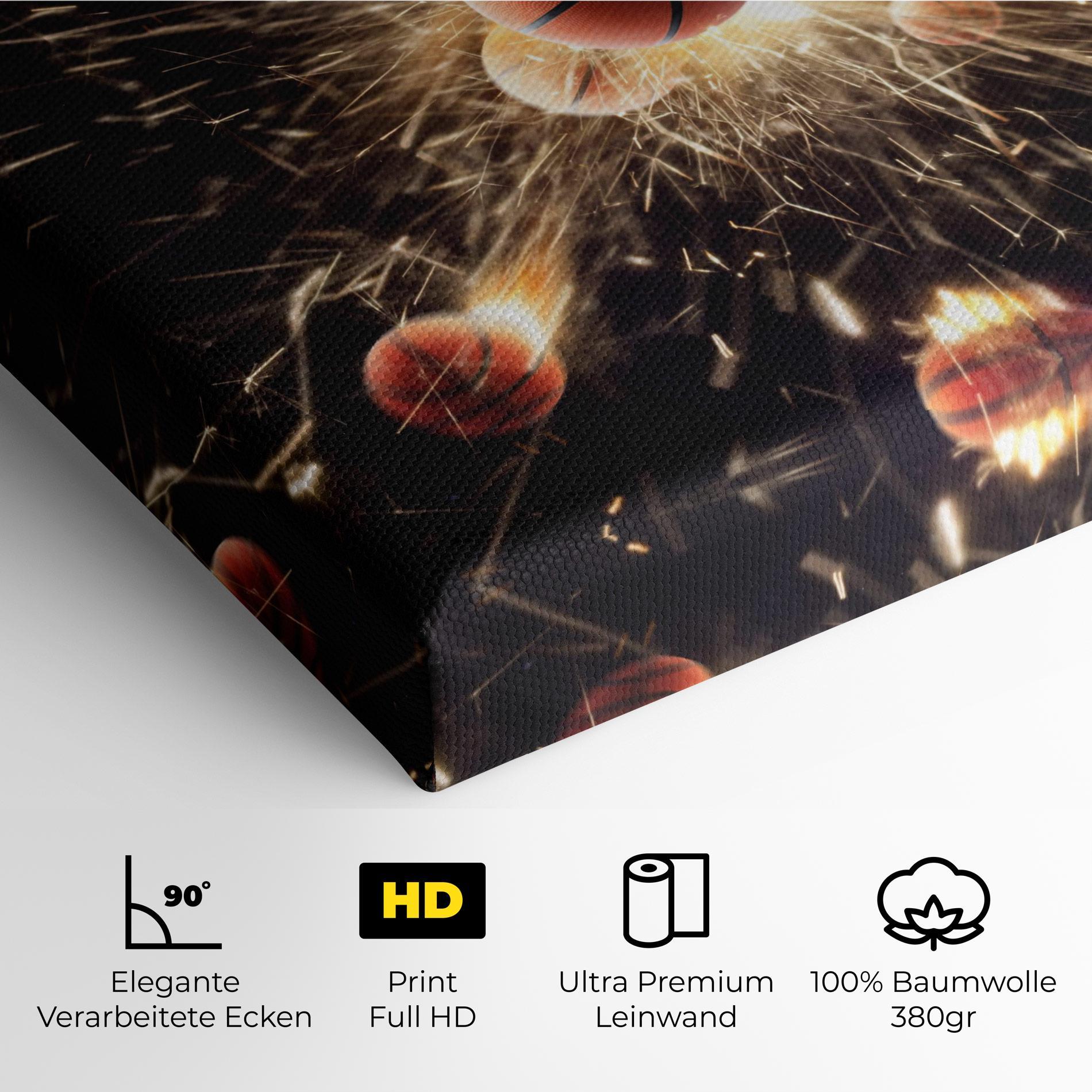 Leinwandbild Basketball Explosion mockup 4
