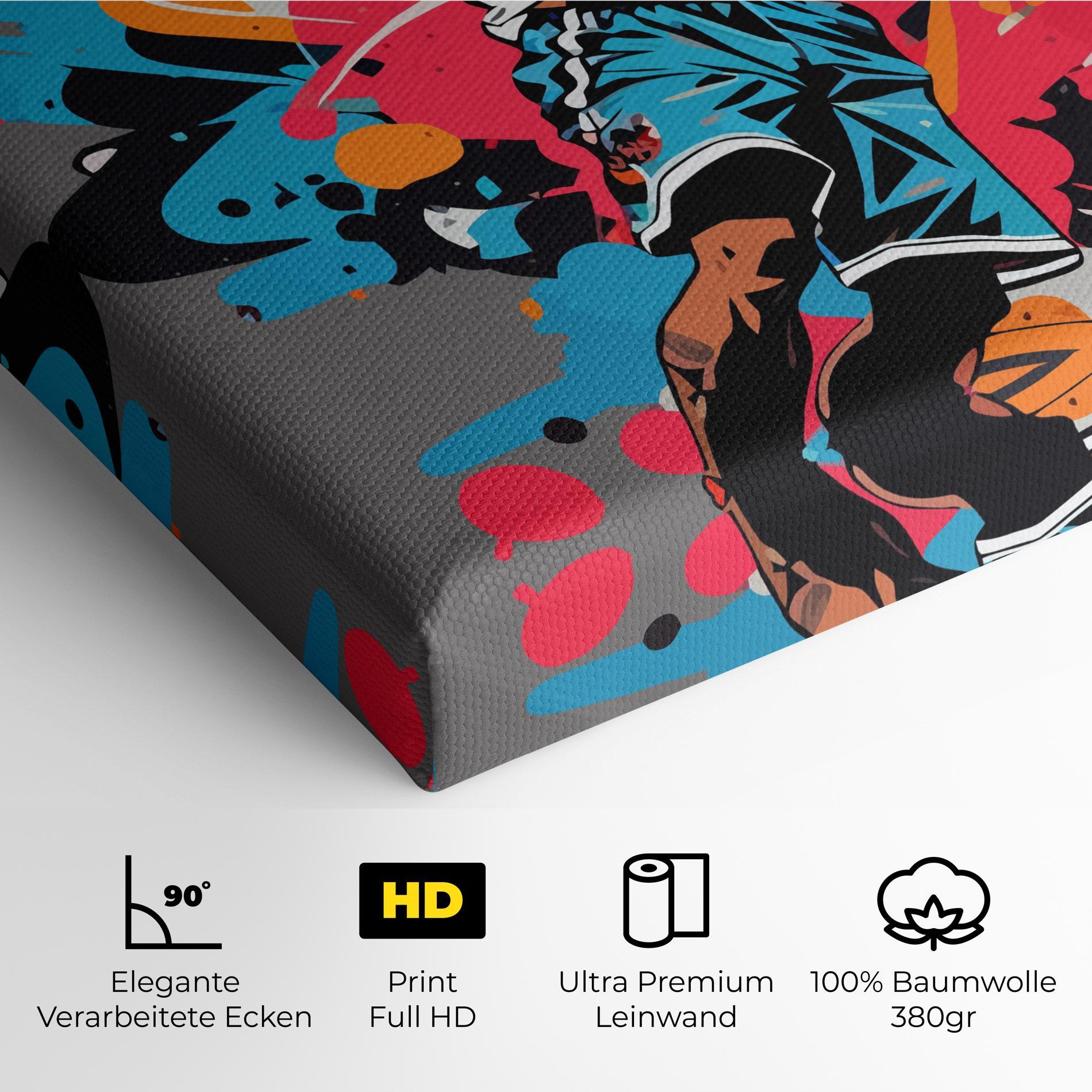 Leinwandbild Blue Red Basket mockup 4