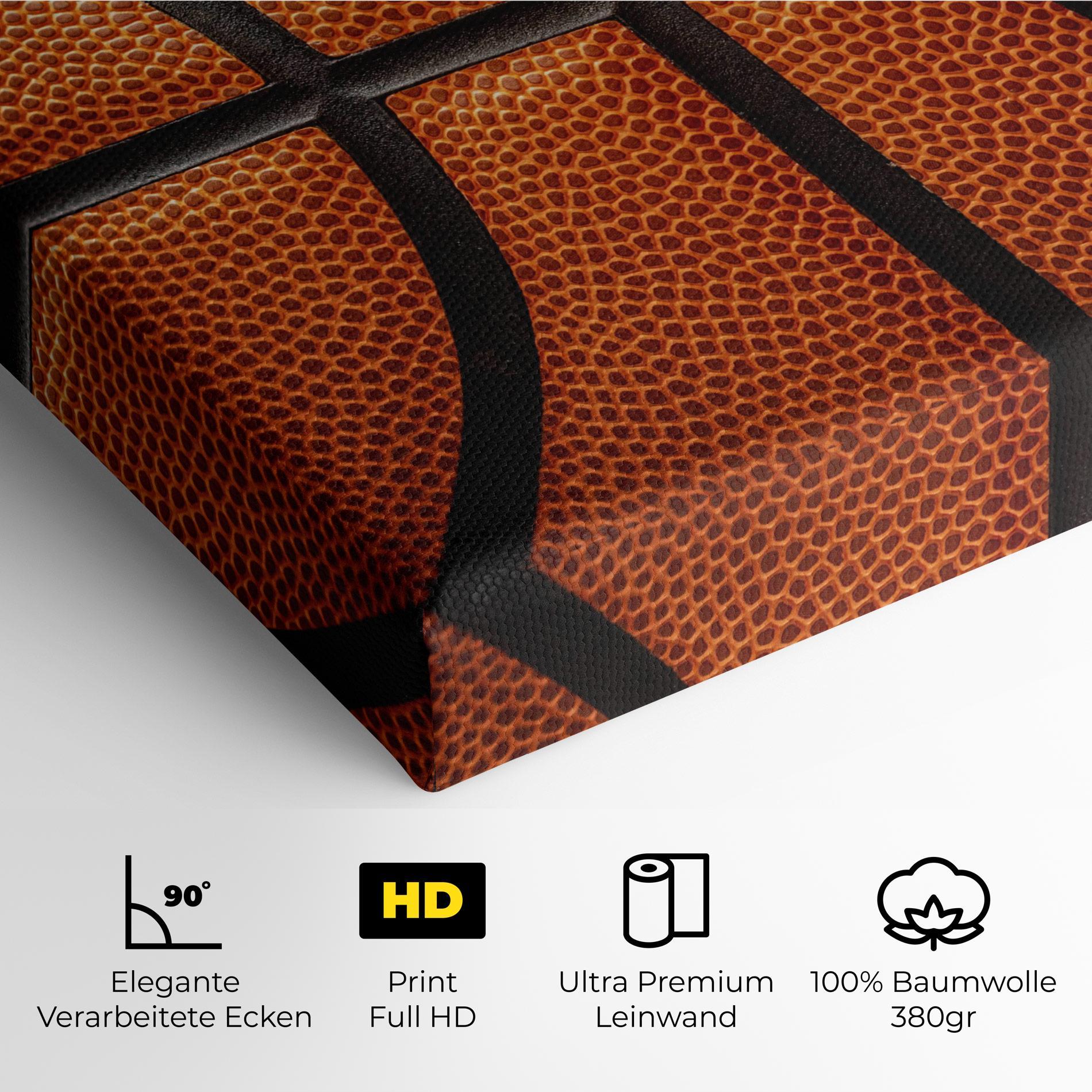 Leinwandbild Close Up Leather Basketball mockup 4