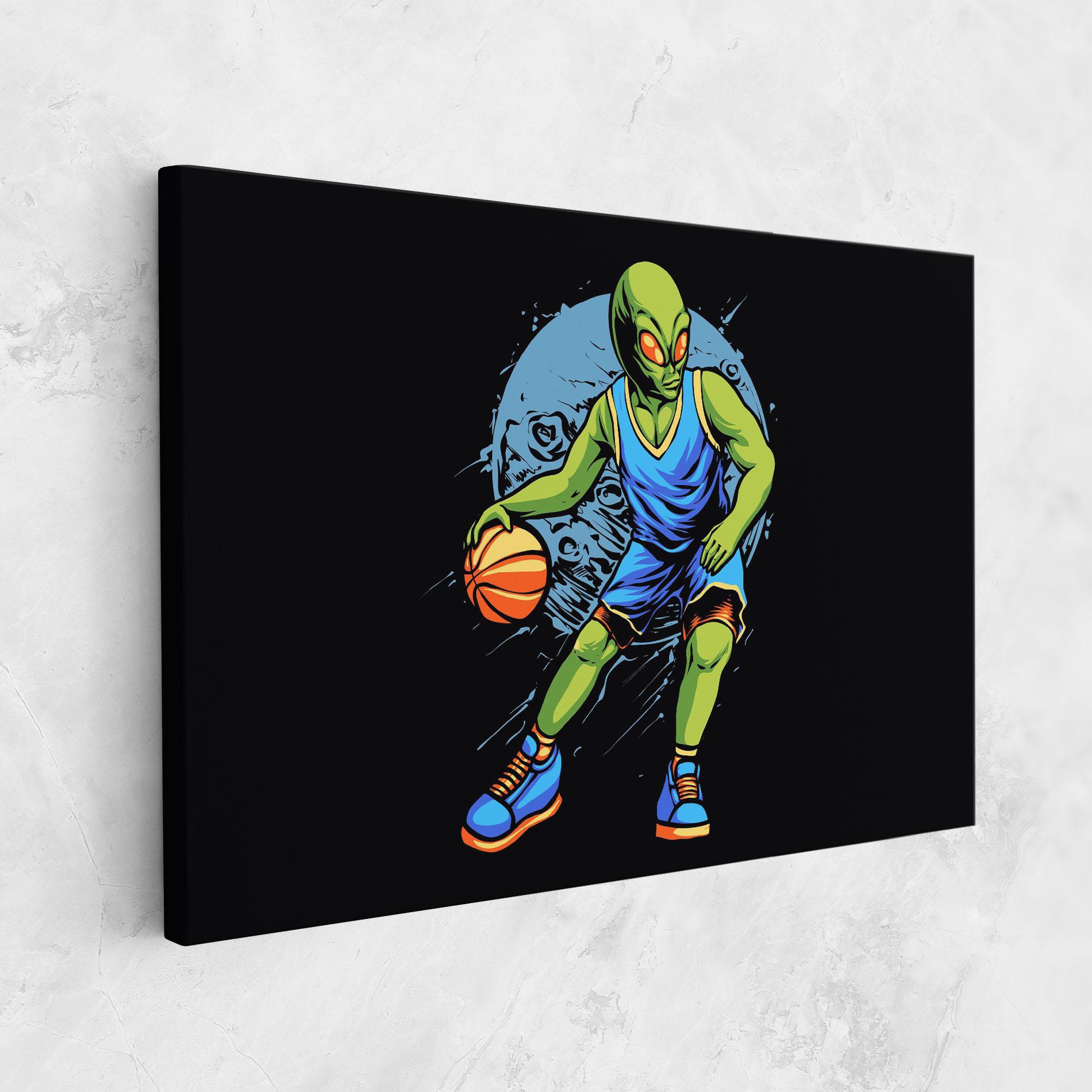 Leinwandbild Alien Basketball mockup 1