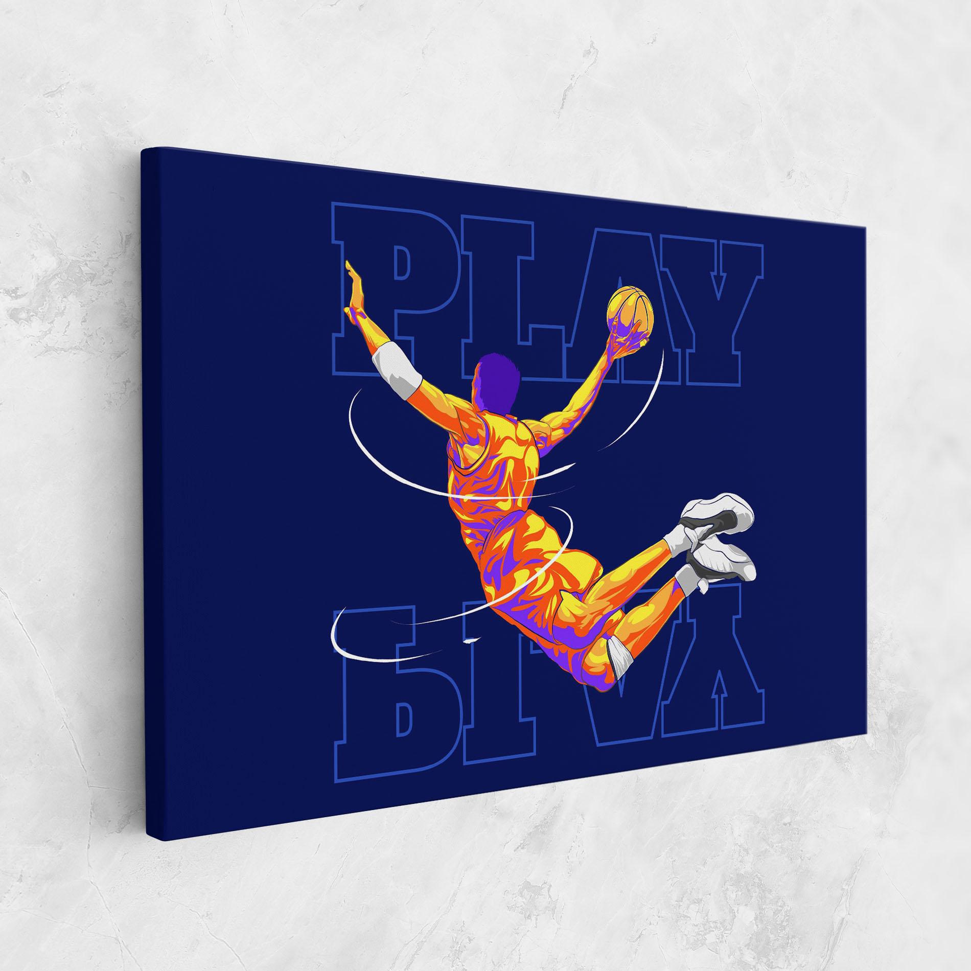 Leinwandbild Basketball Blue mockup 1
