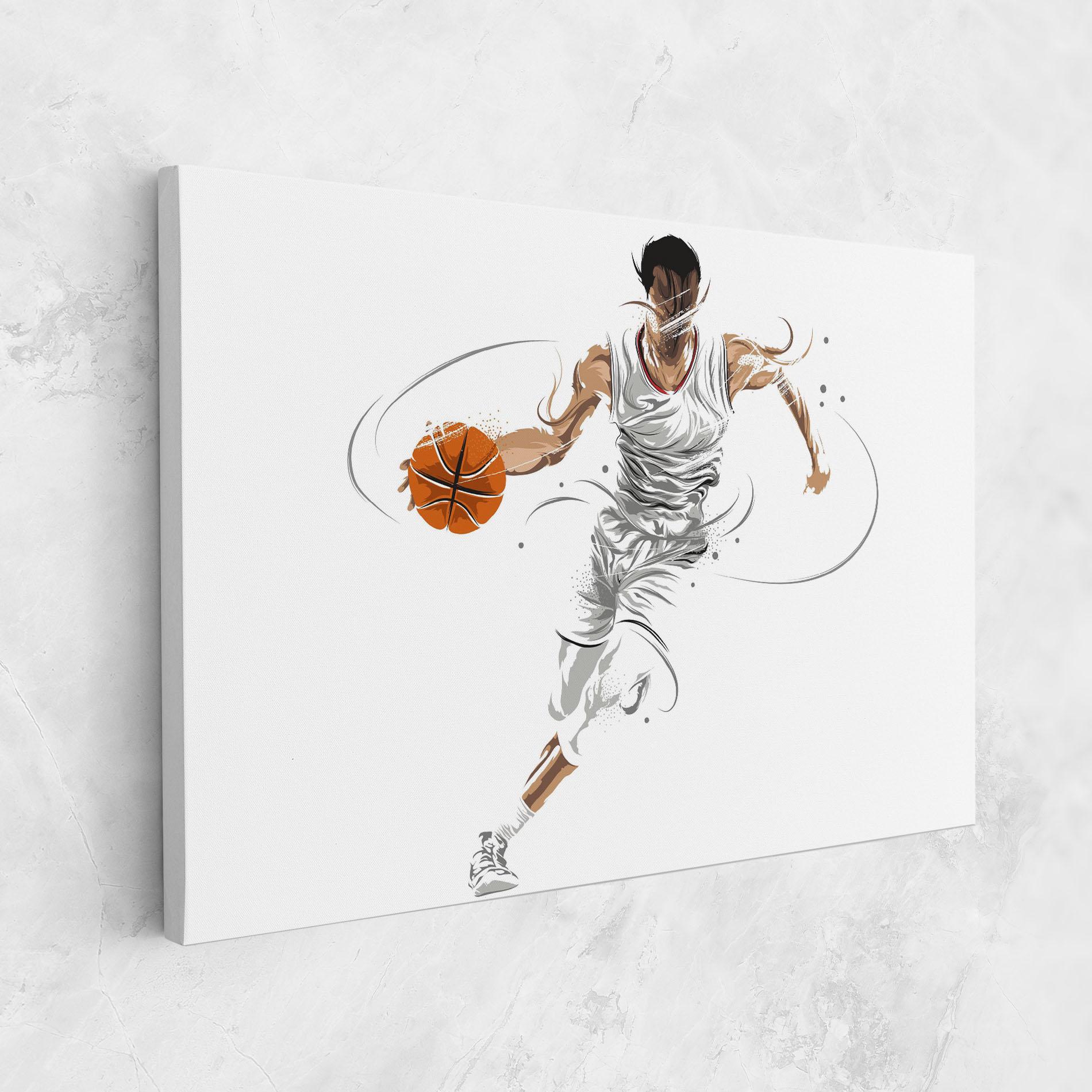 Leinwandbild Dribbling Basketbal mockup 1