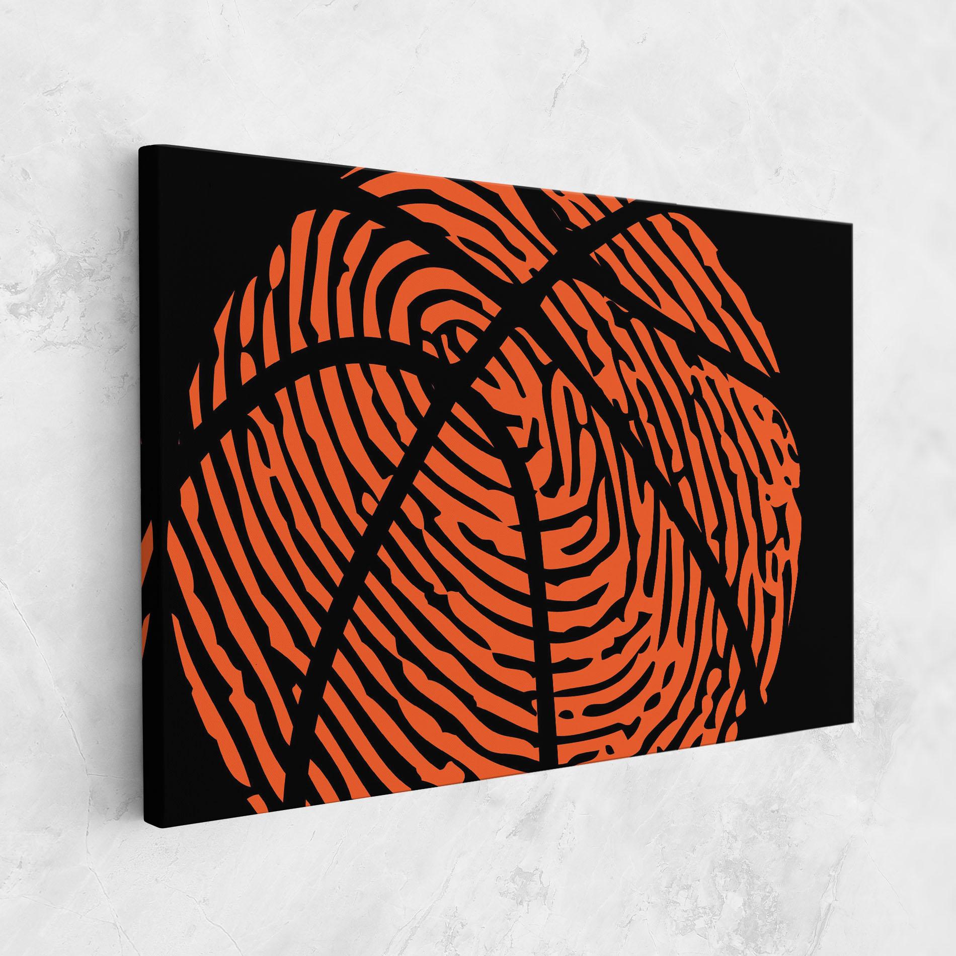 Leinwandbild Fingerprint Basketball mockup 1