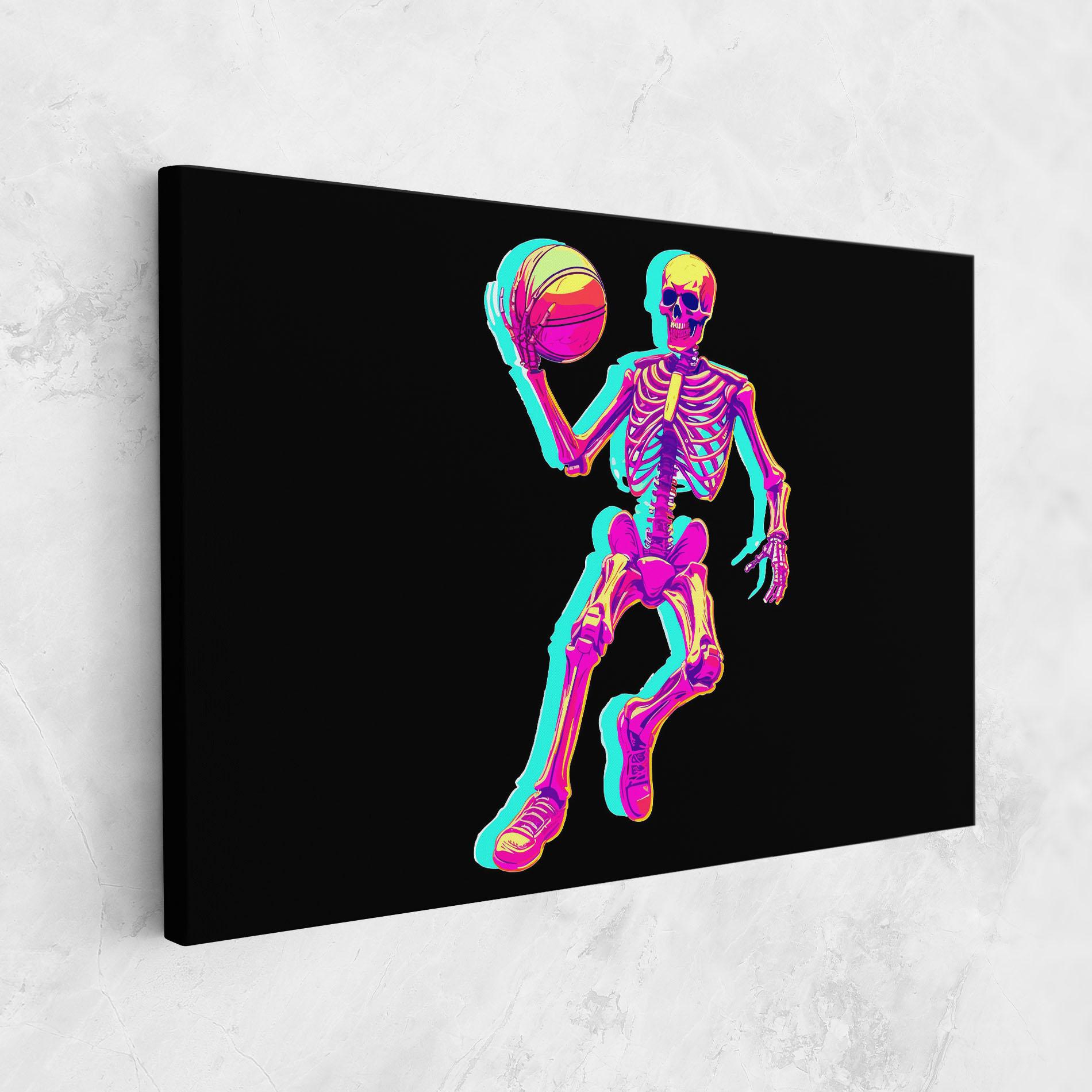 Leinwandbild Skeleton Basketball mockup 1