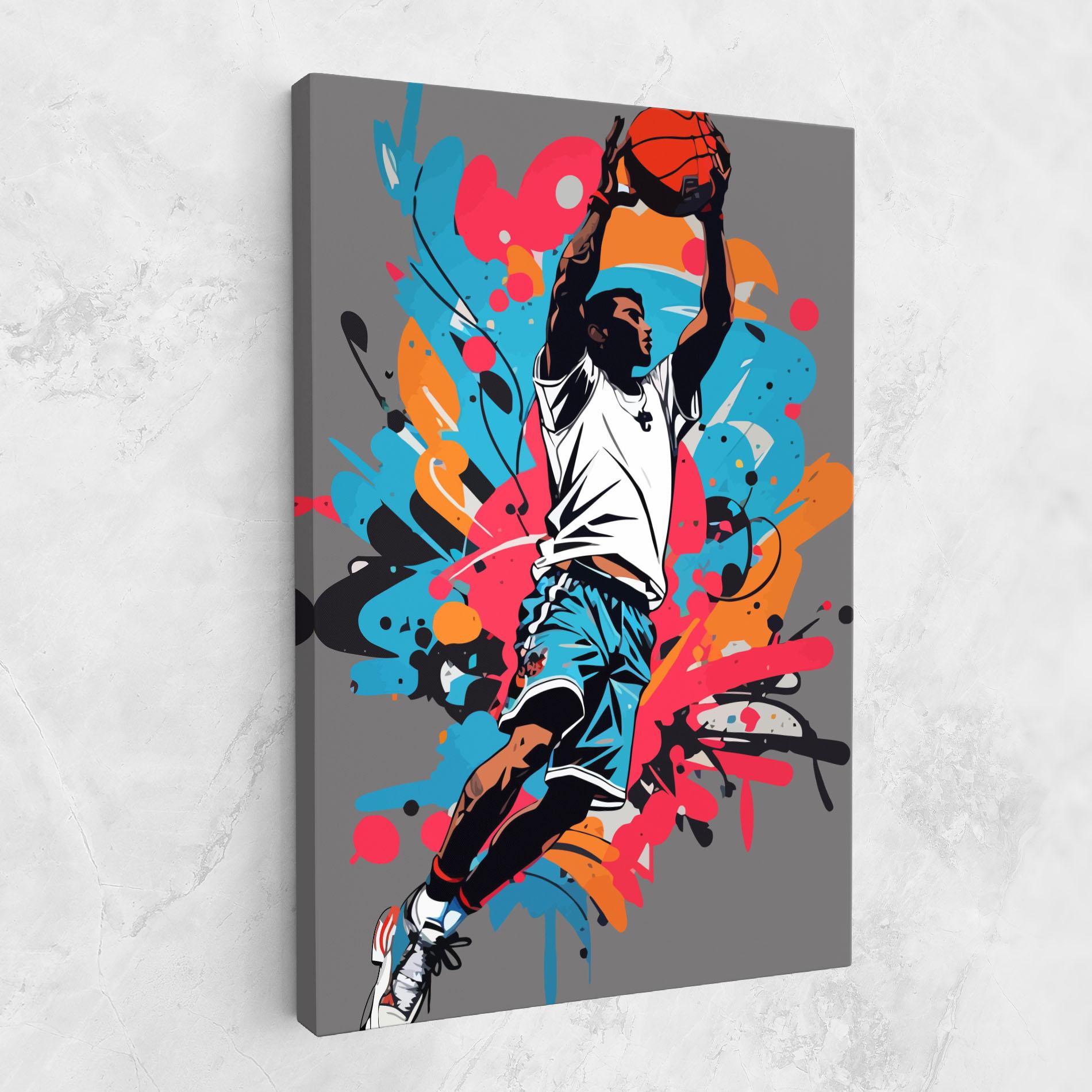 Leinwandbild Blue Red Basket mockup 1