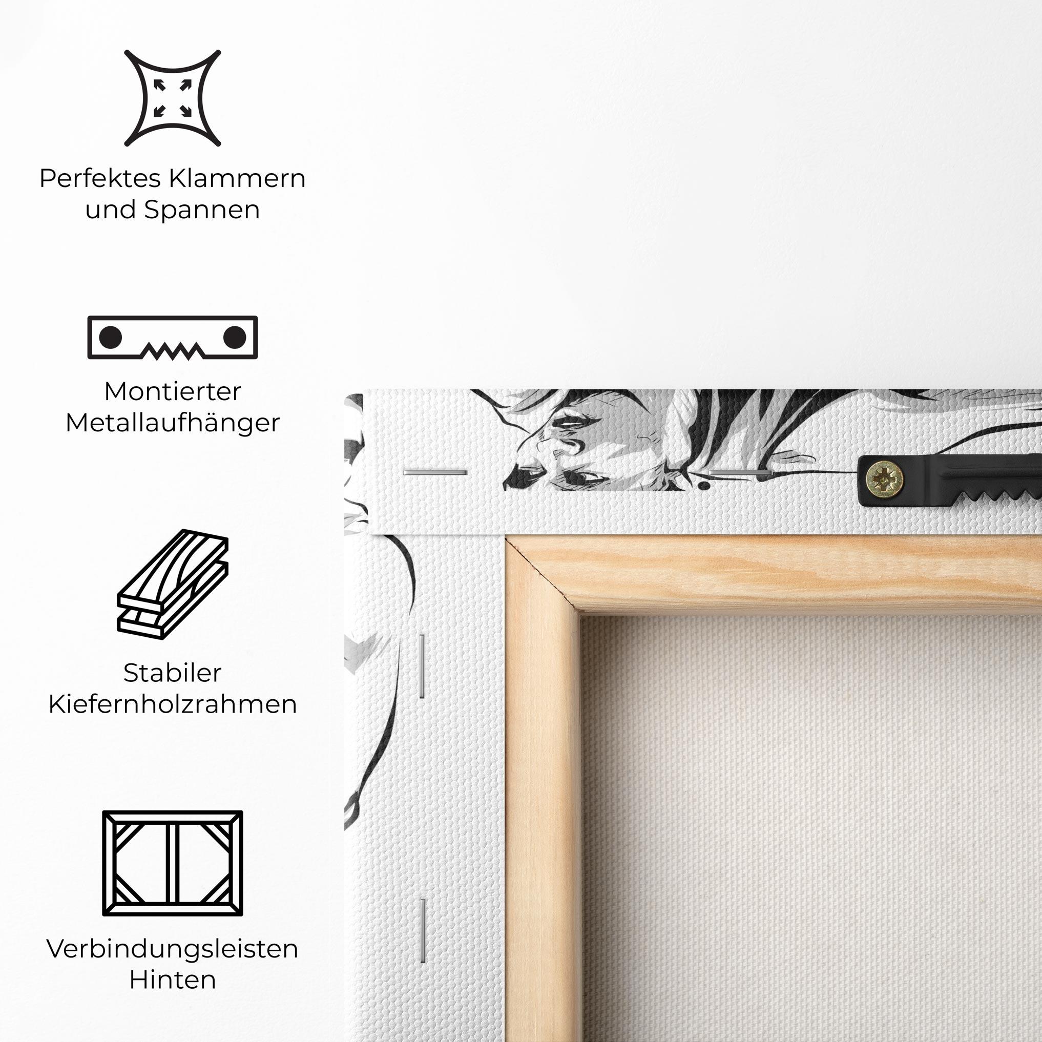 Leinwandbild Basketball Player Line mockup 5