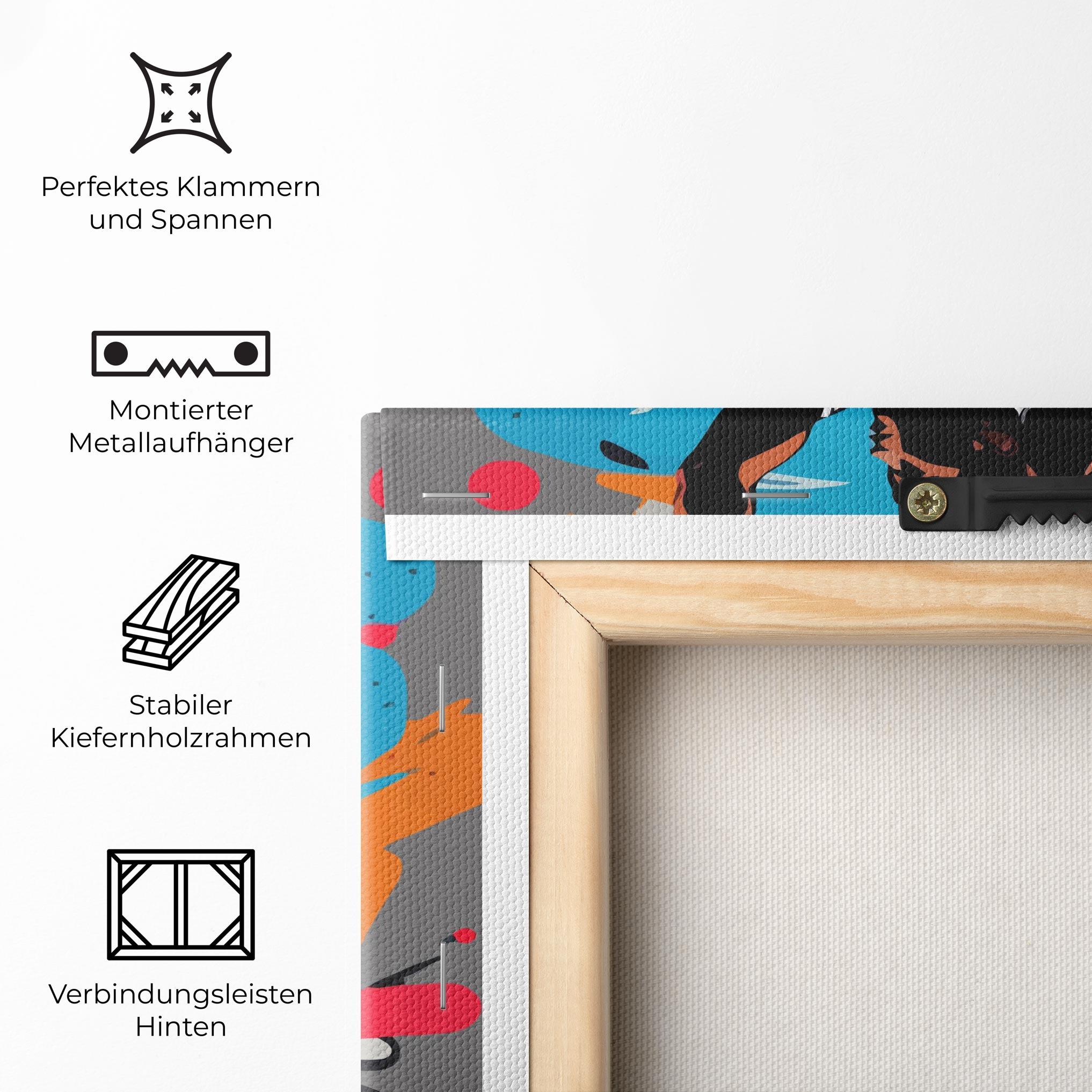 Leinwandbild Blue Red Basket mockup 5