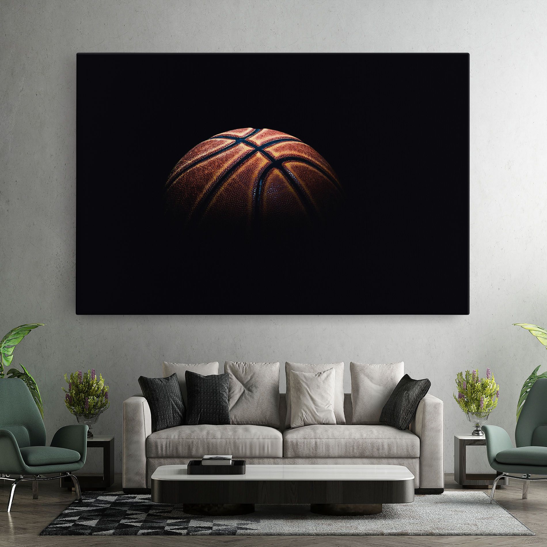 Basketball Ball In Dark mockup 7