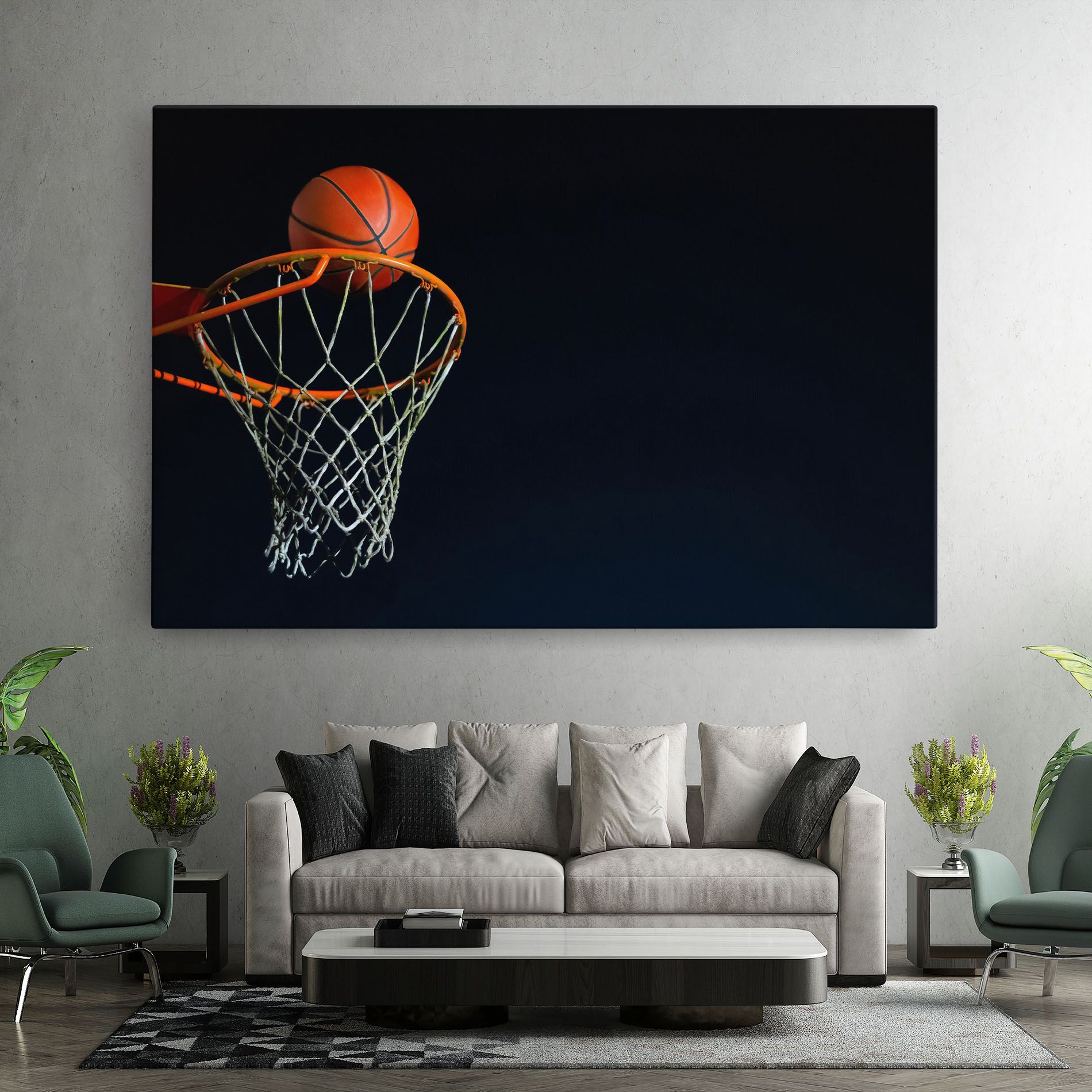 Basketball Hoop On Black mockup 7