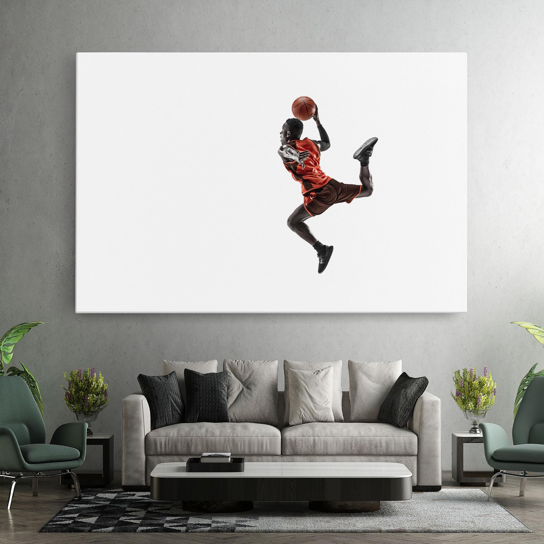 Leinwandbild Basketball Player Flying mockup 7