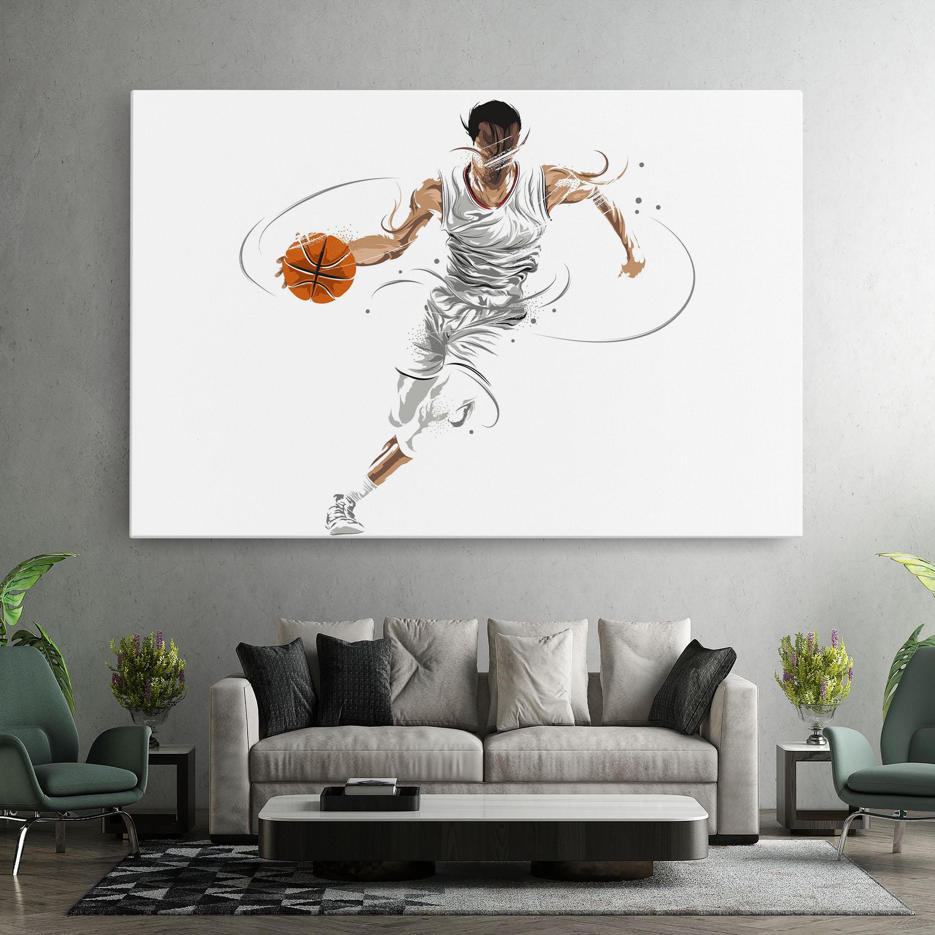 Leinwandbild Dribbling Basketbal mockup 7