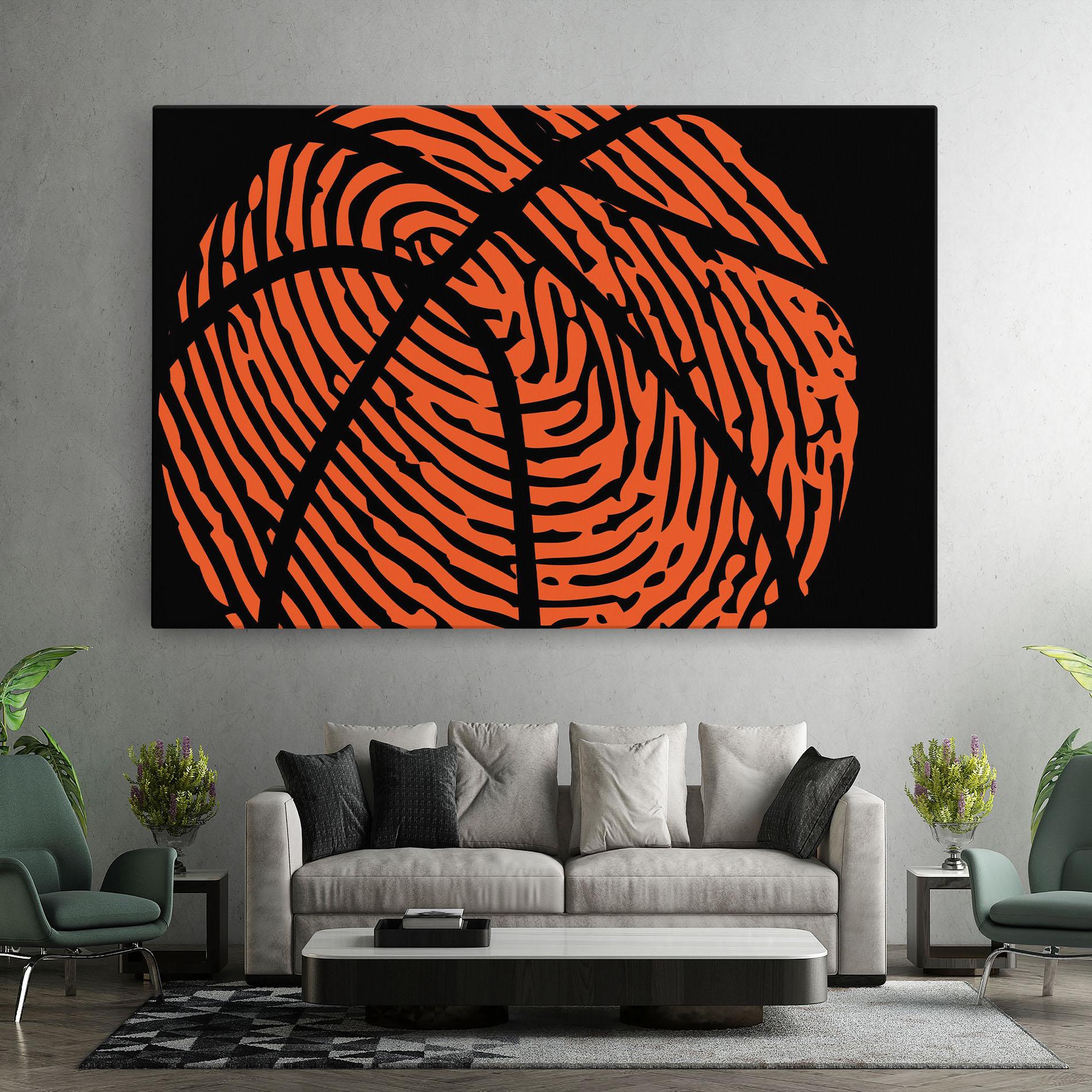 Leinwandbild Fingerprint Basketball mockup 7