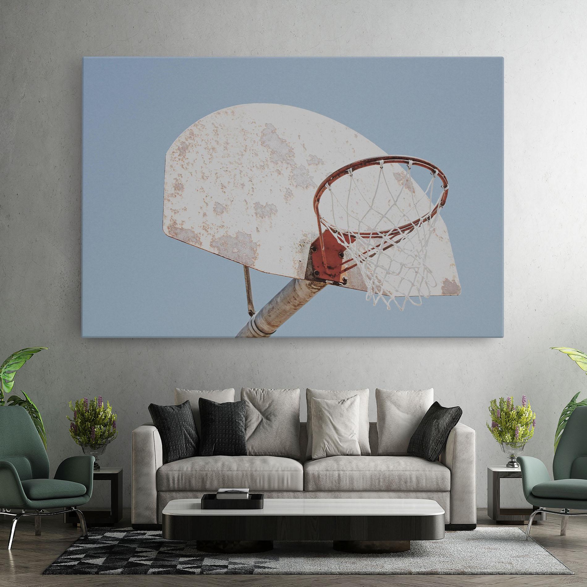 Leinwandbild Old Basketball Hoop mockup 7