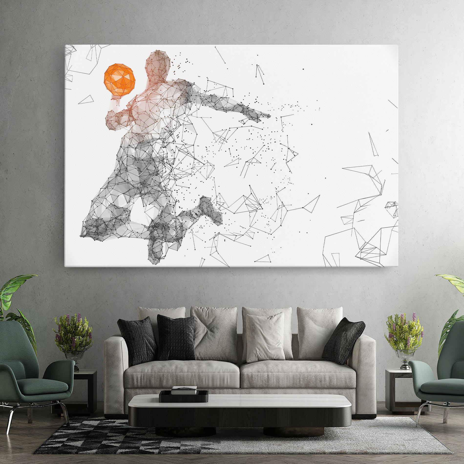 Leinwandbild Orange Line Basket mockup 7