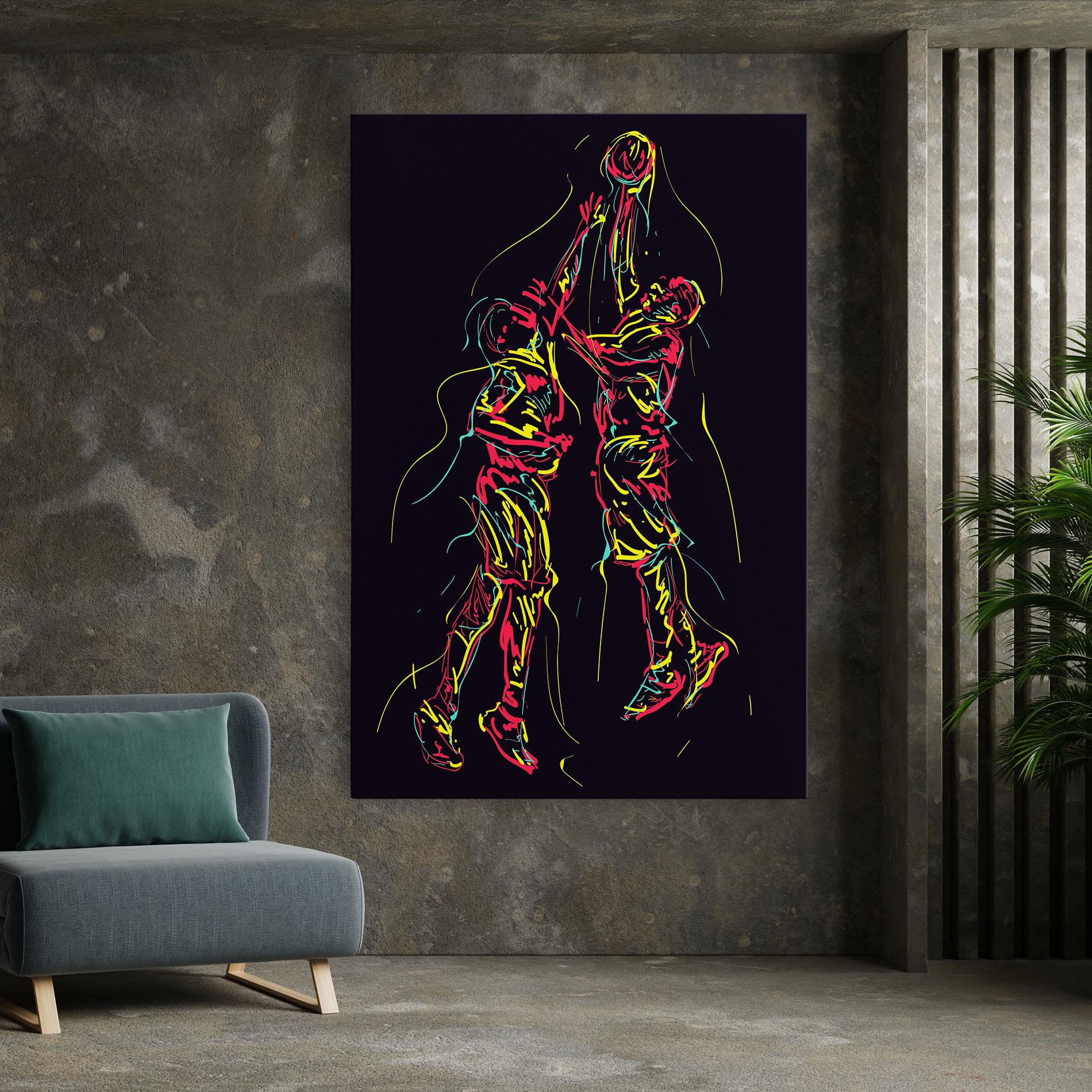 Leinwandbild Basket Line Jump mockup 7