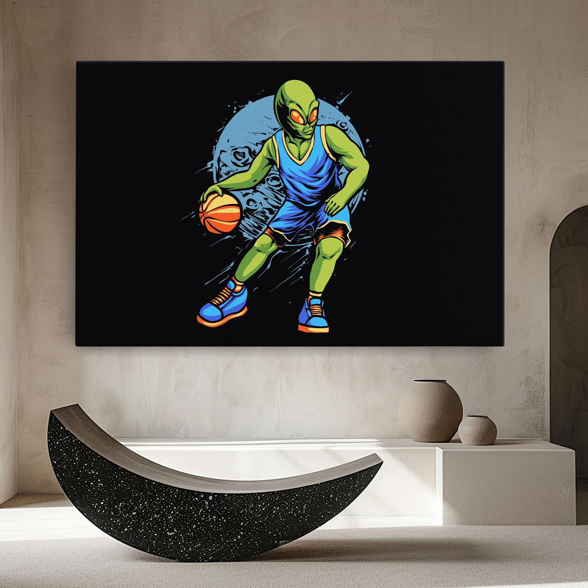 Leinwandbild Alien Basketball mockup 8