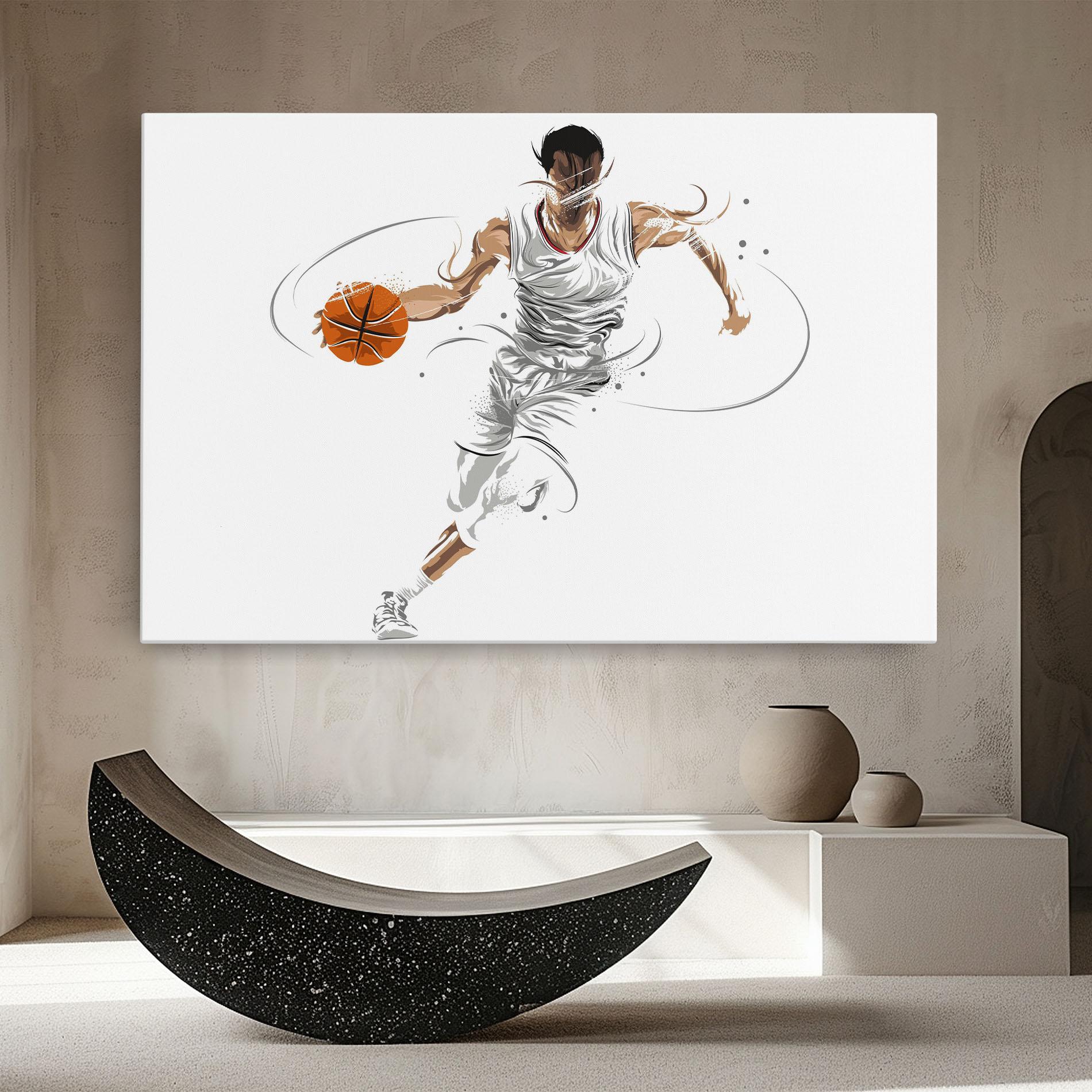 Leinwandbild Dribbling Basketbal mockup 8
