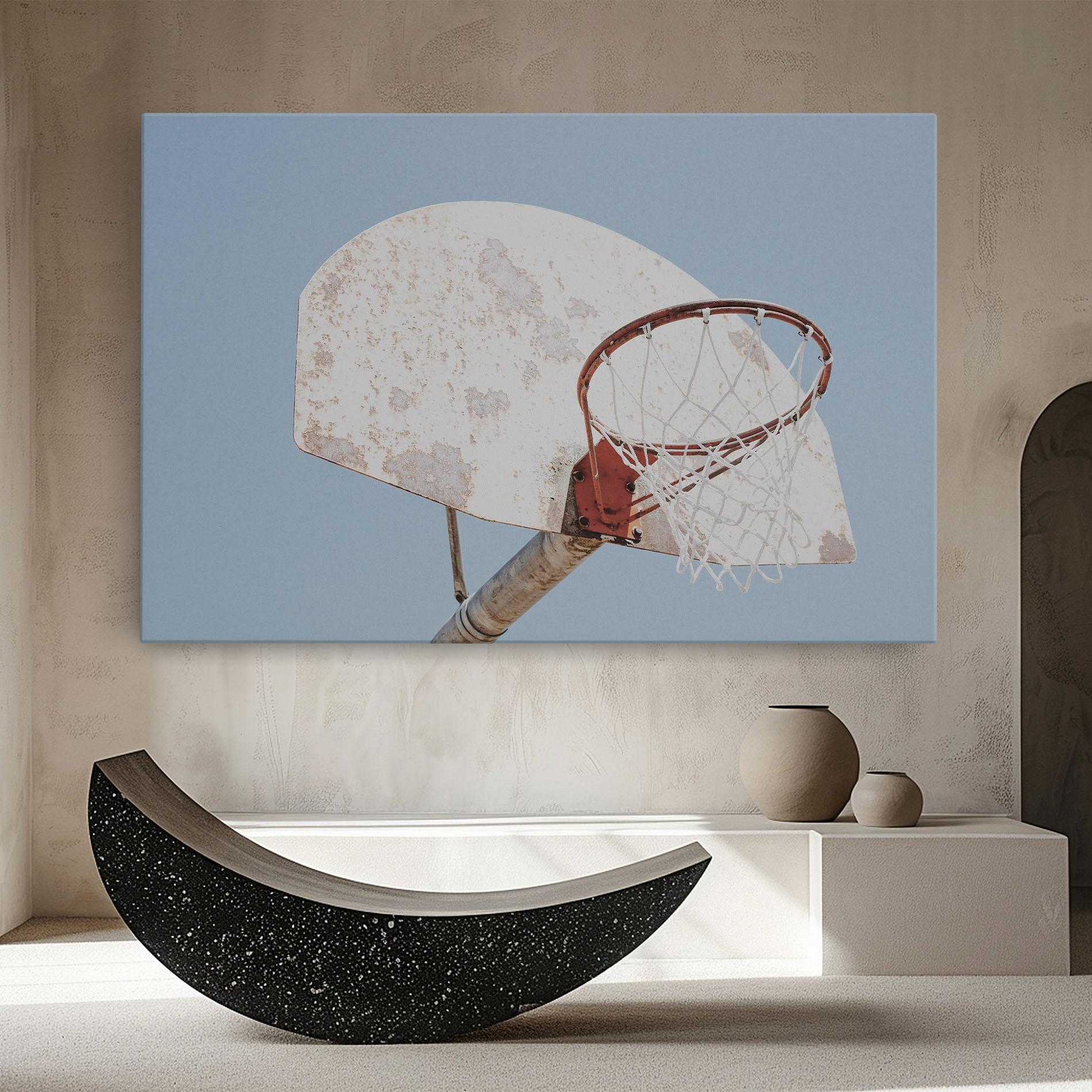 Leinwandbild Old Basketball Hoop mockup 8