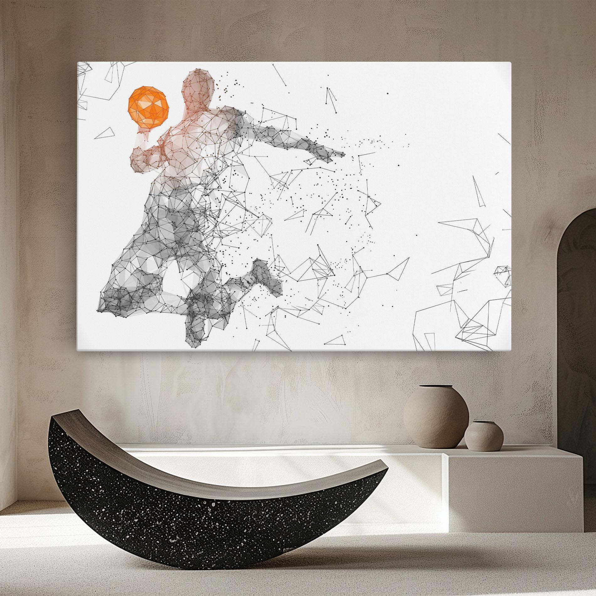 Leinwandbild Orange Line Basket mockup 8