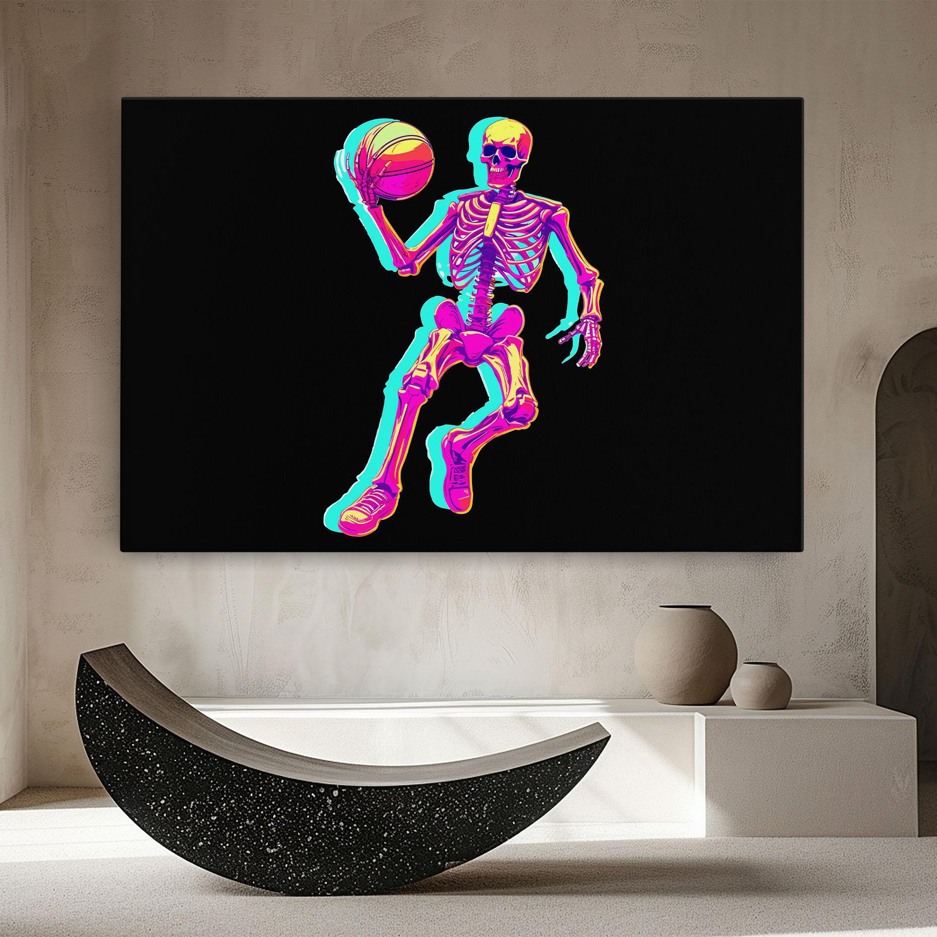 Leinwandbild Skeleton Basketball mockup 8