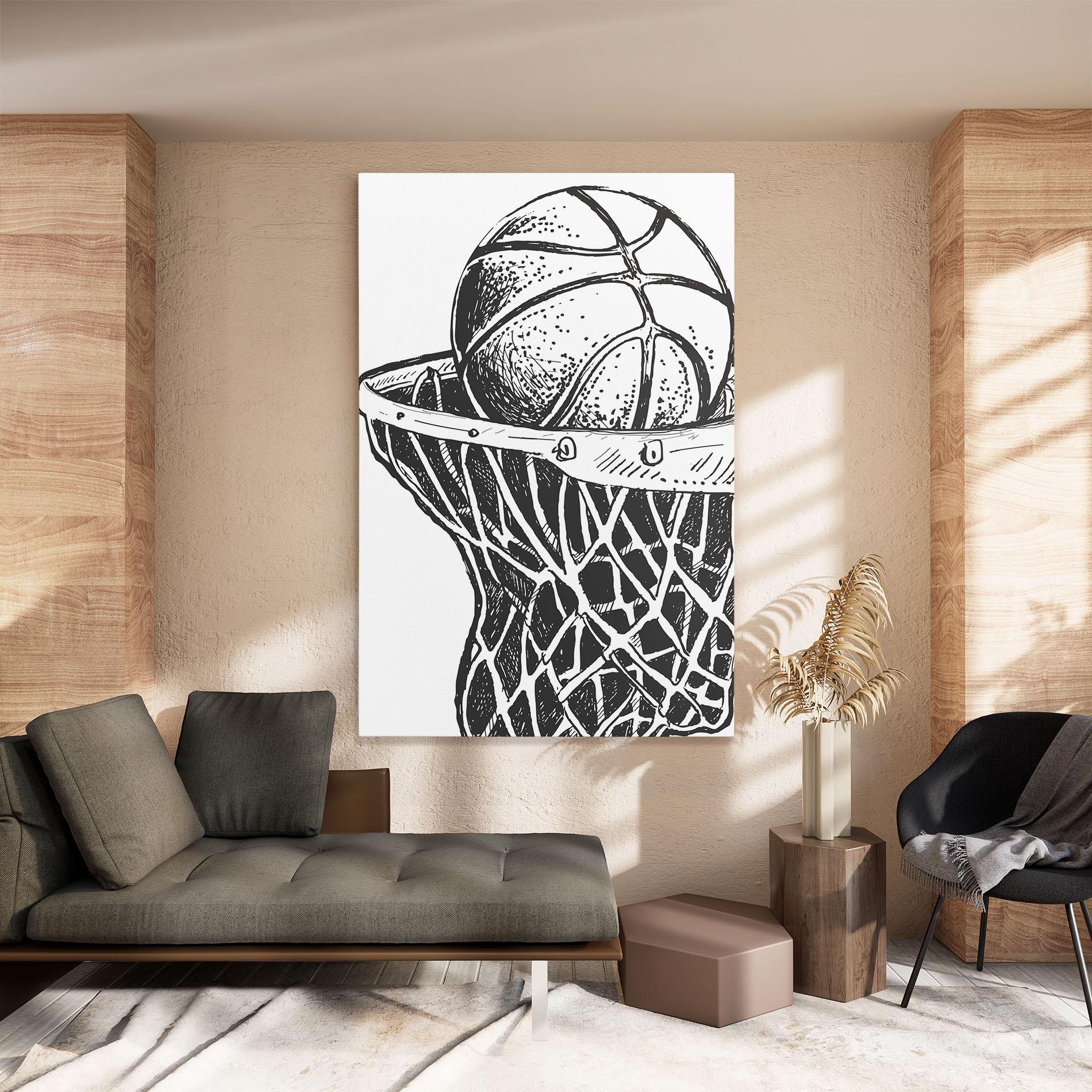 Leinwandbild Basketball Grey Hoop mockup 8