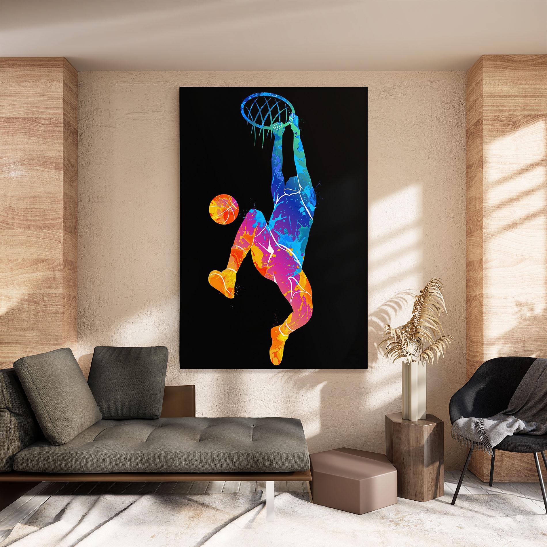 Leinwandbild Blue Basket Hoop mockup 8