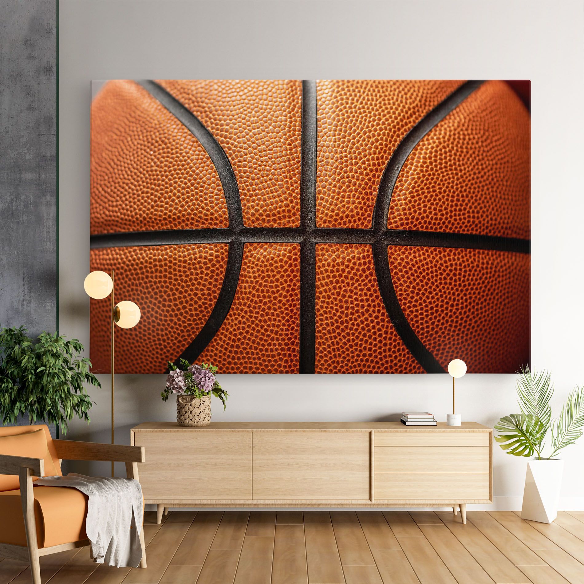 Close Up Leather Basketball mockup 9