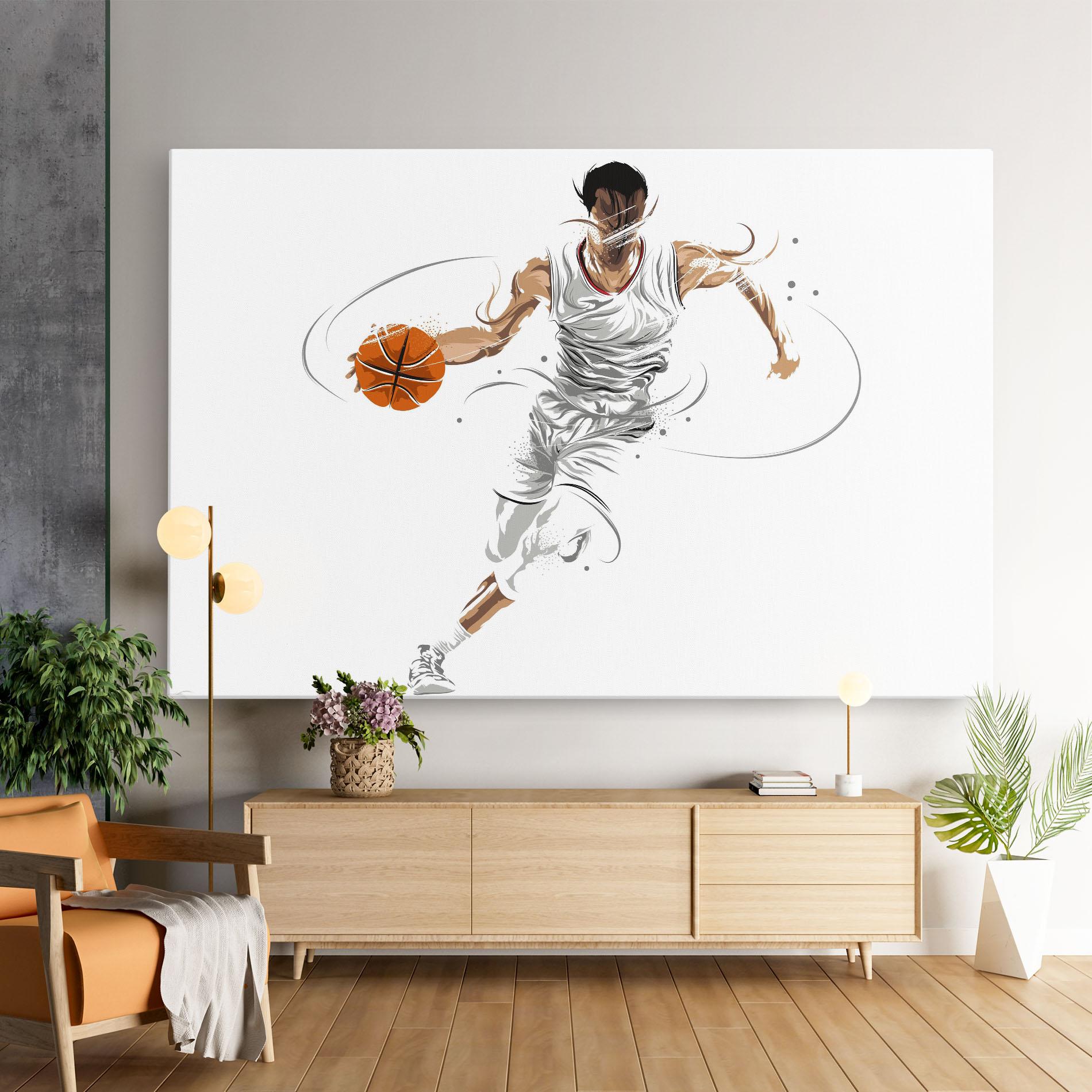 Leinwandbild Dribbling Basketbal mockup 9