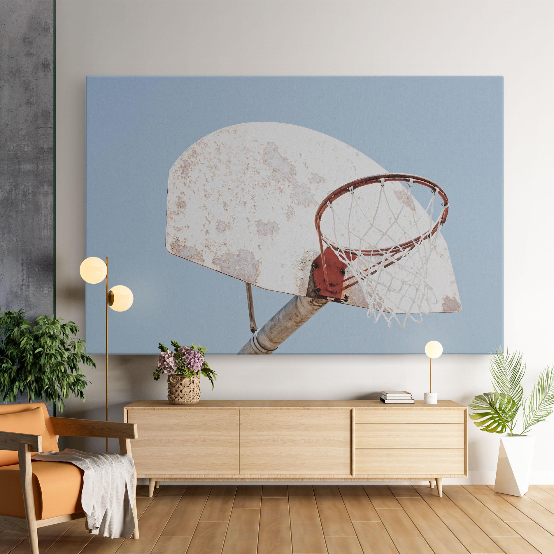 Leinwandbild Old Basketball Hoop mockup 9