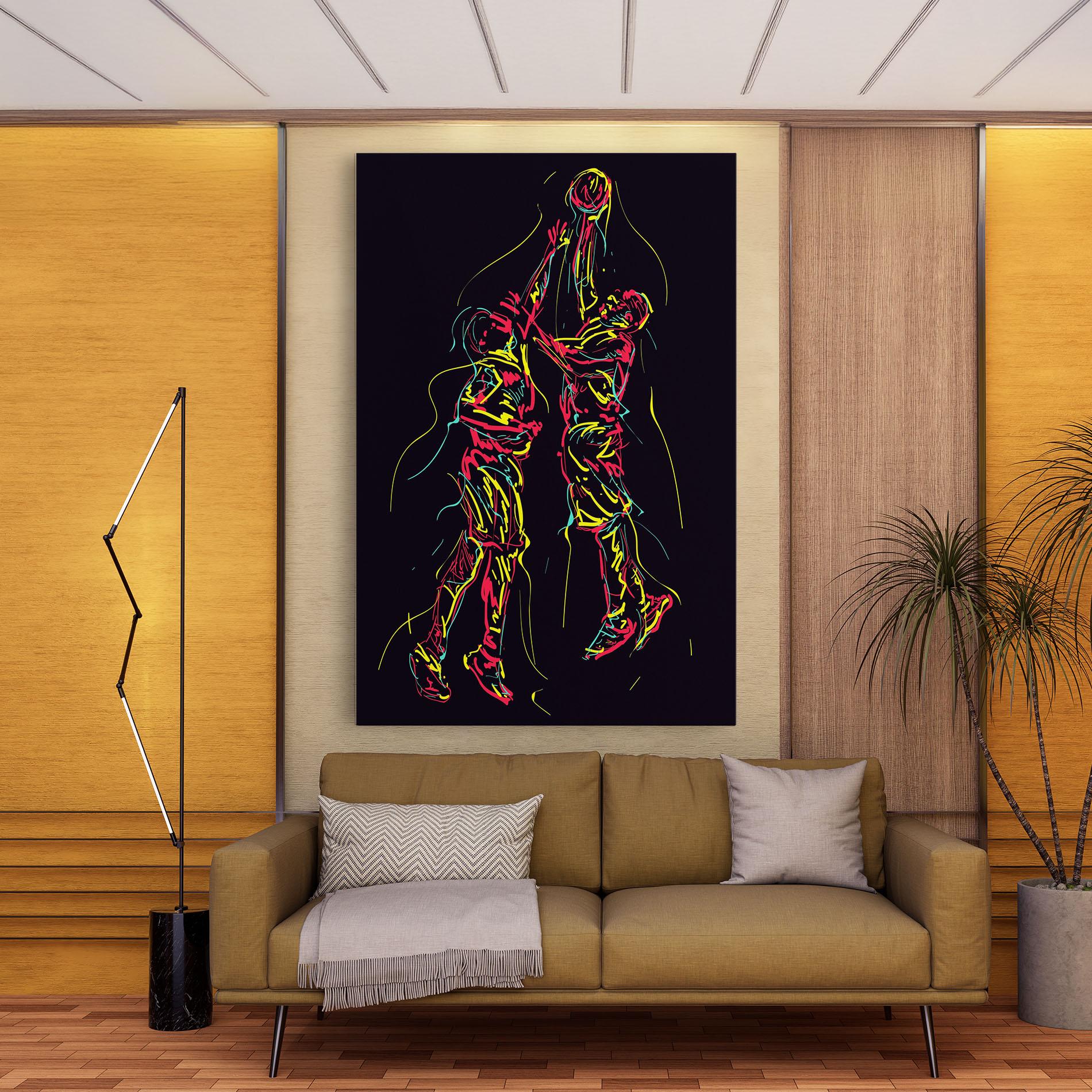 Leinwandbild Basket Line Jump mockup 9